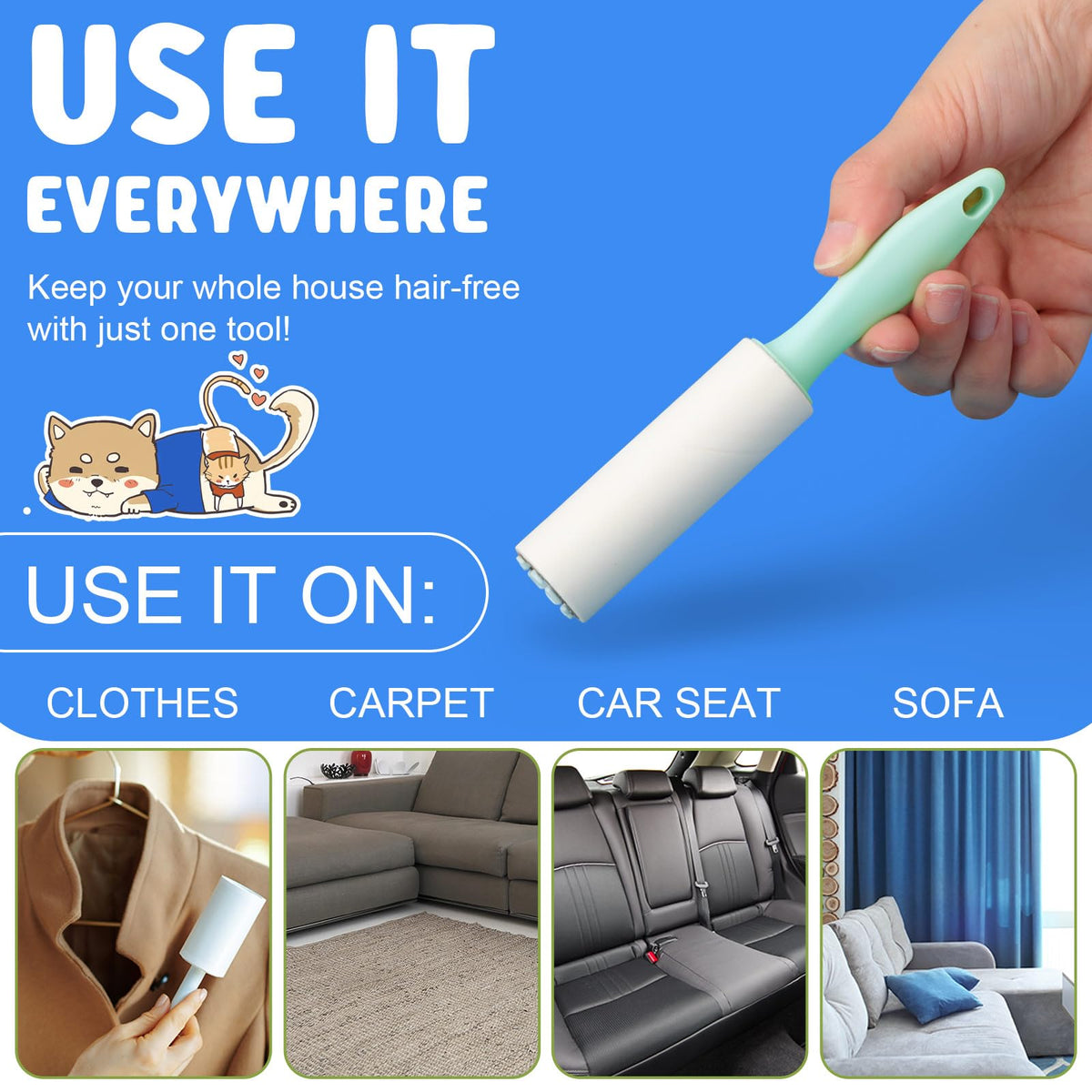 48 Pack Mini Lint Roller for Travel (48 Count)
