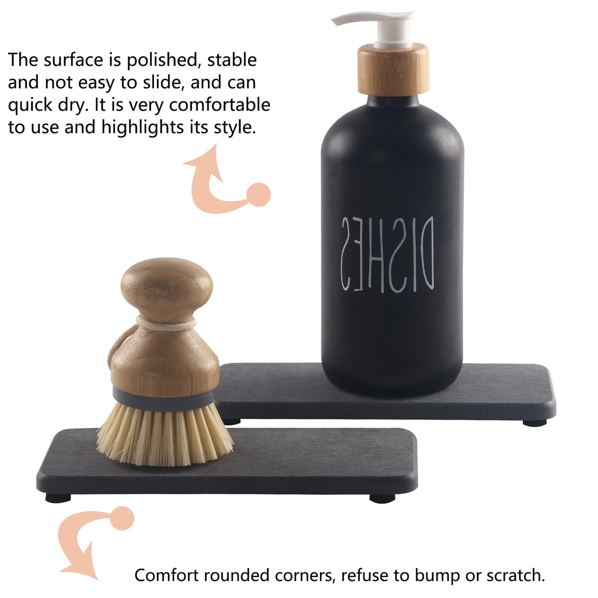 2 Pcs Sink Stone Soap Trays (2 Count)