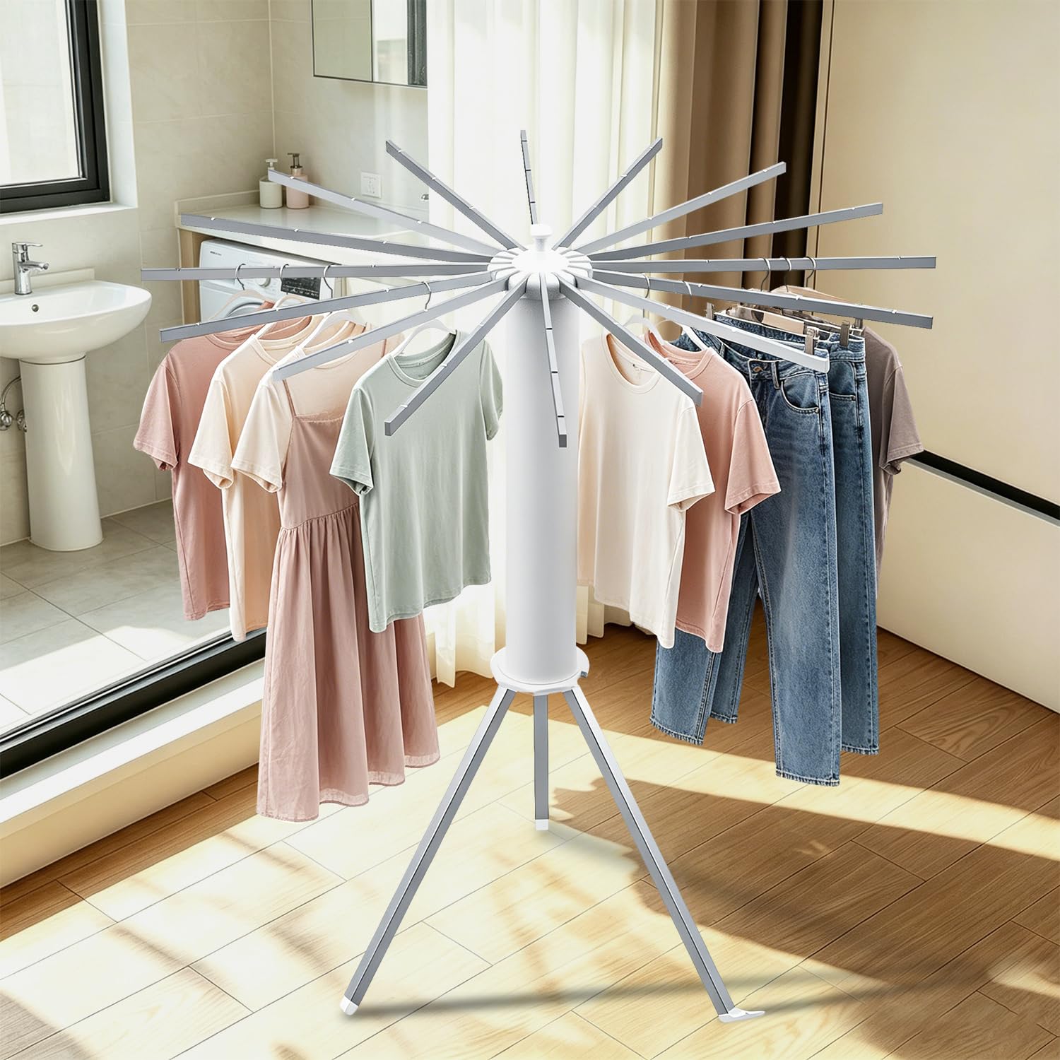 Tripod Foldable Clothes Rack