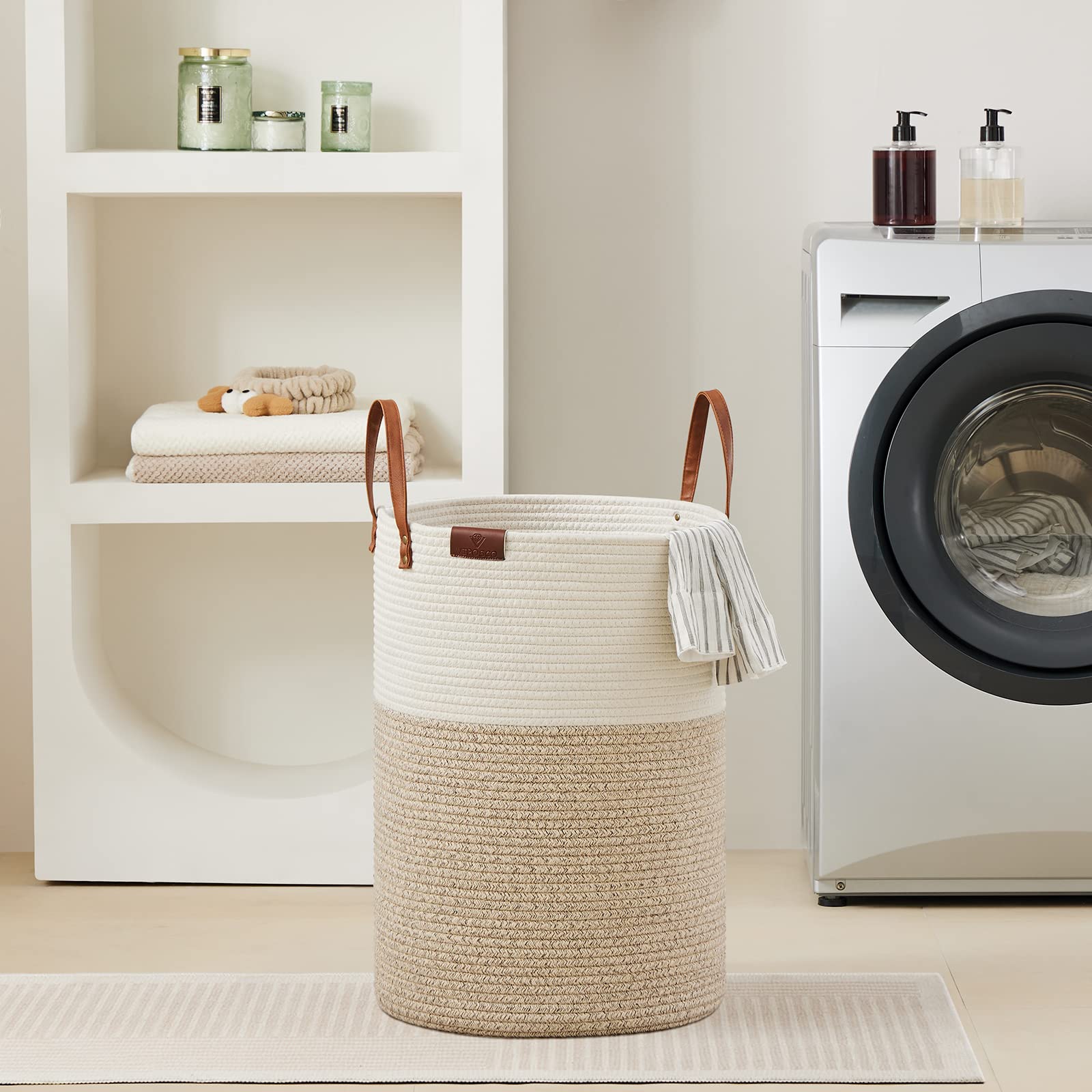 72L Tall Woven Rope Laundry Hamper (2434.6096 Fl Oz) - ModHome Supplies