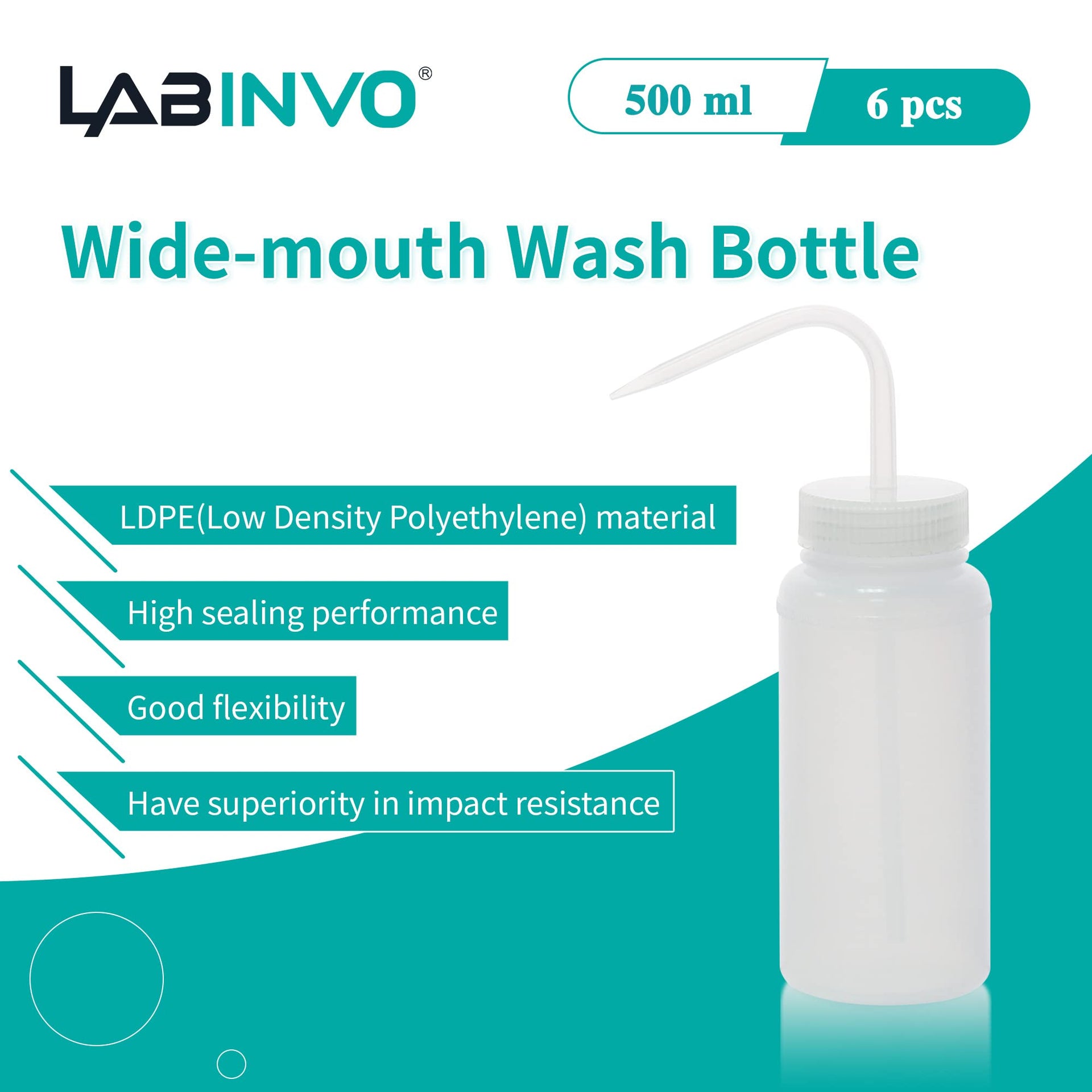 6pcs of Economy Wash Bottles (6 Count)