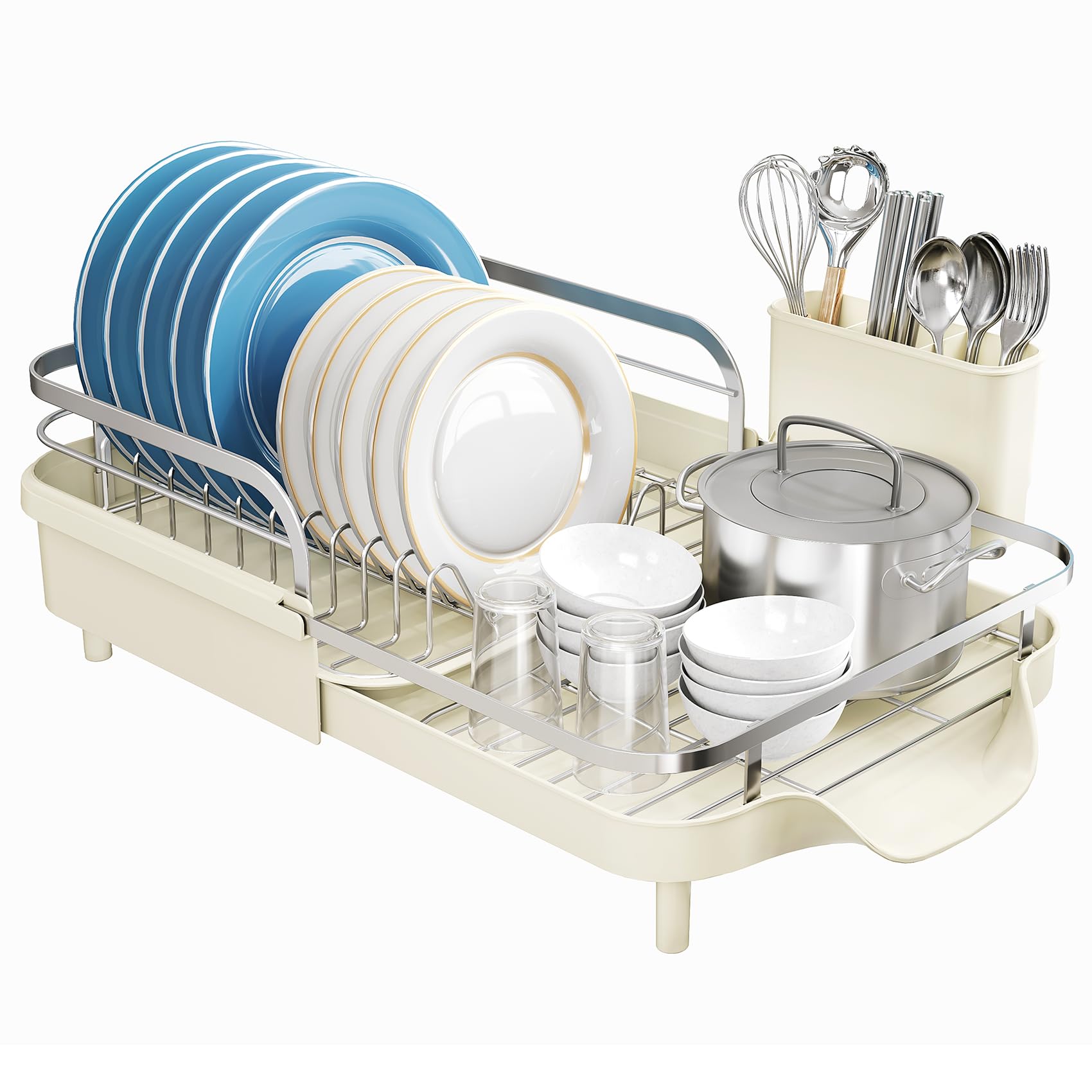 Expandable Dish Drying Rack for Kitchen Counter