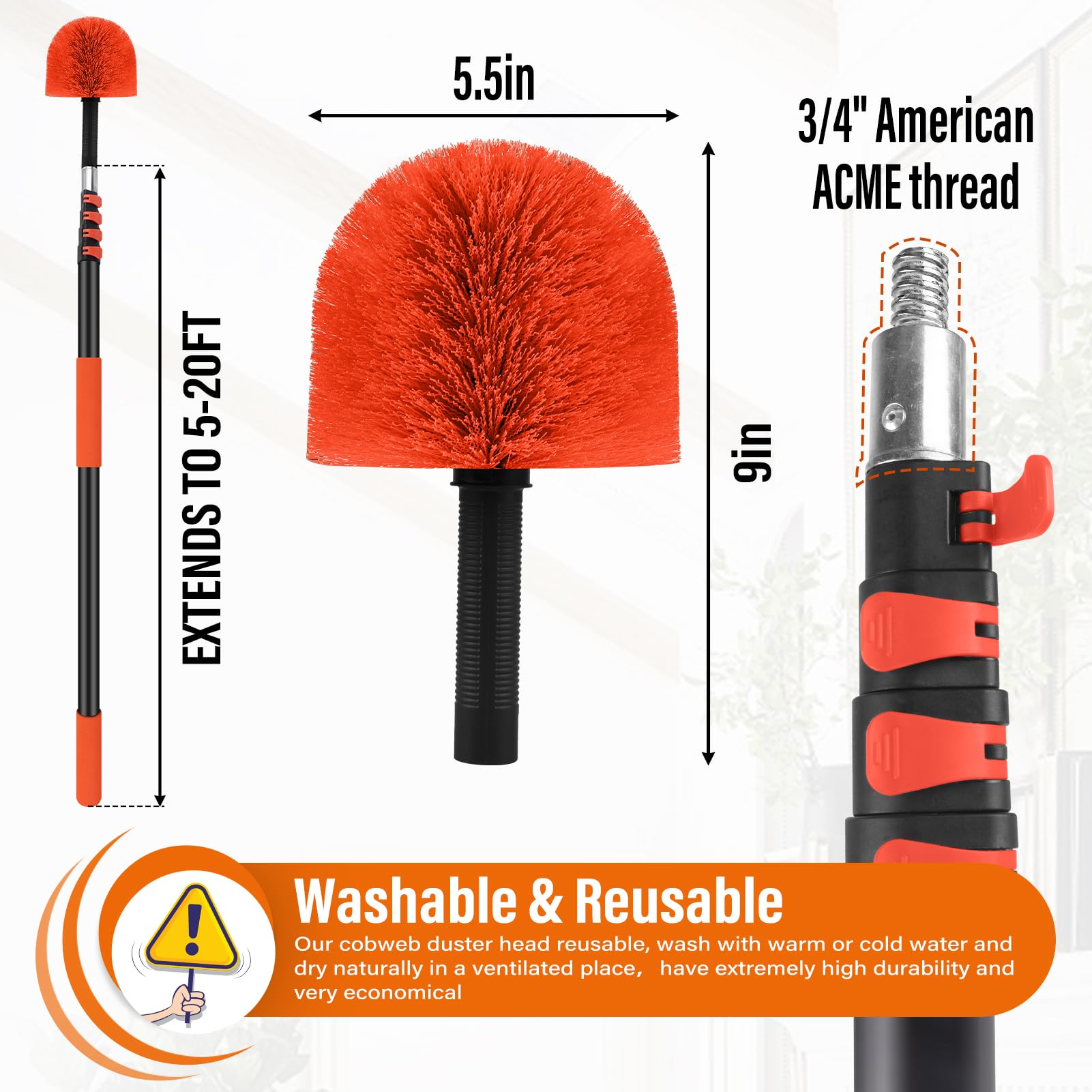 26 FT Cobweb Duster with Extension Pole