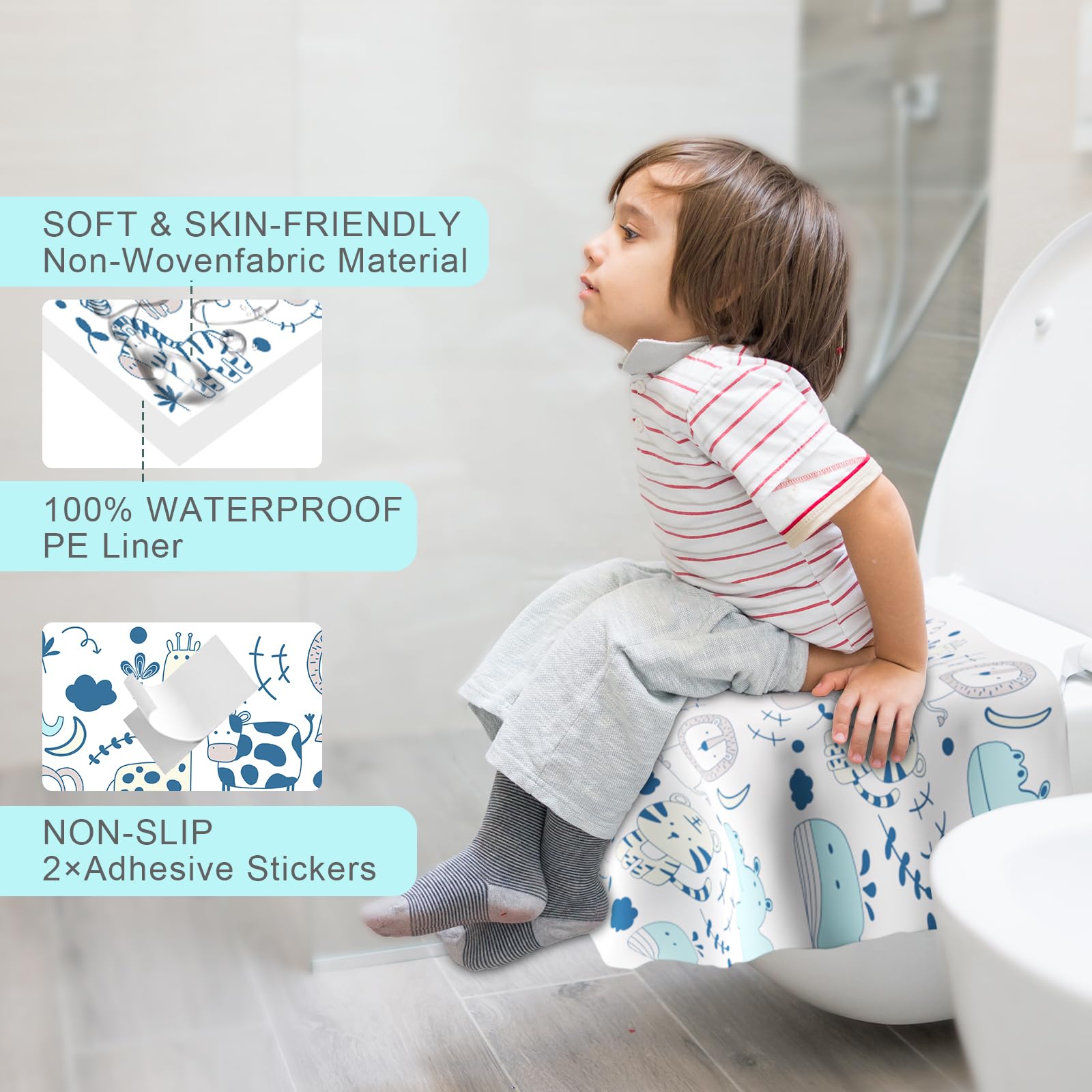 20 Pack Disposable Toilet Seat Covers for Travel (20 Count)
