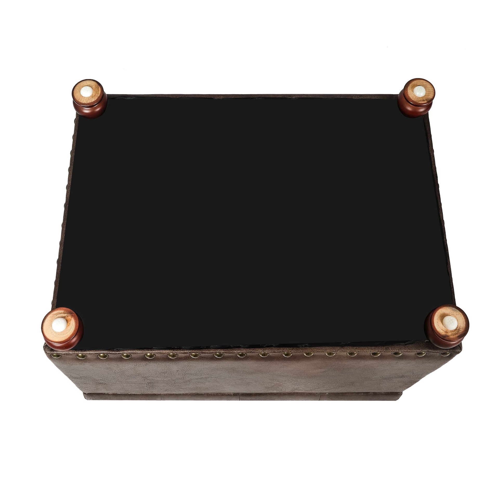 Leather Ottoman with Storage