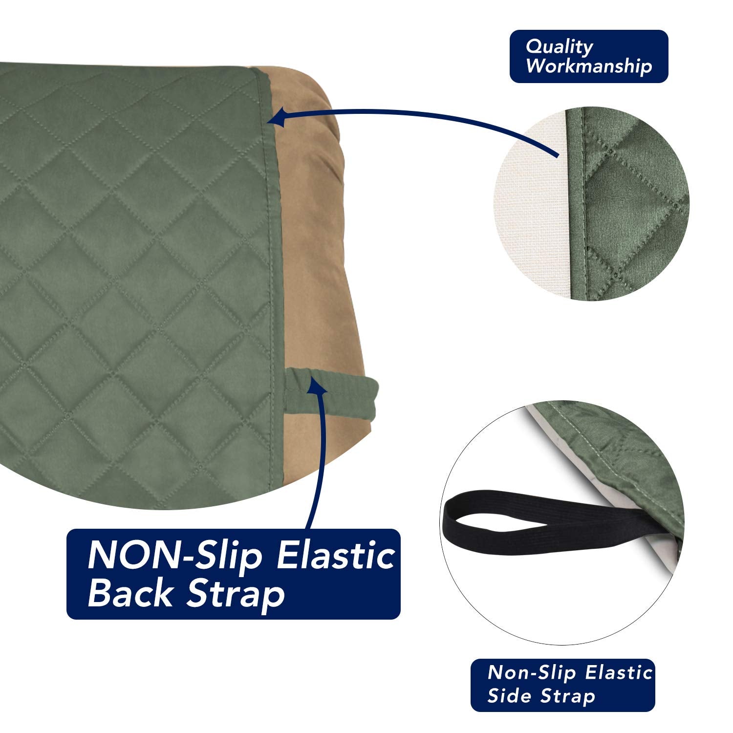 Reversible Quilted Recliner Sofa Cover