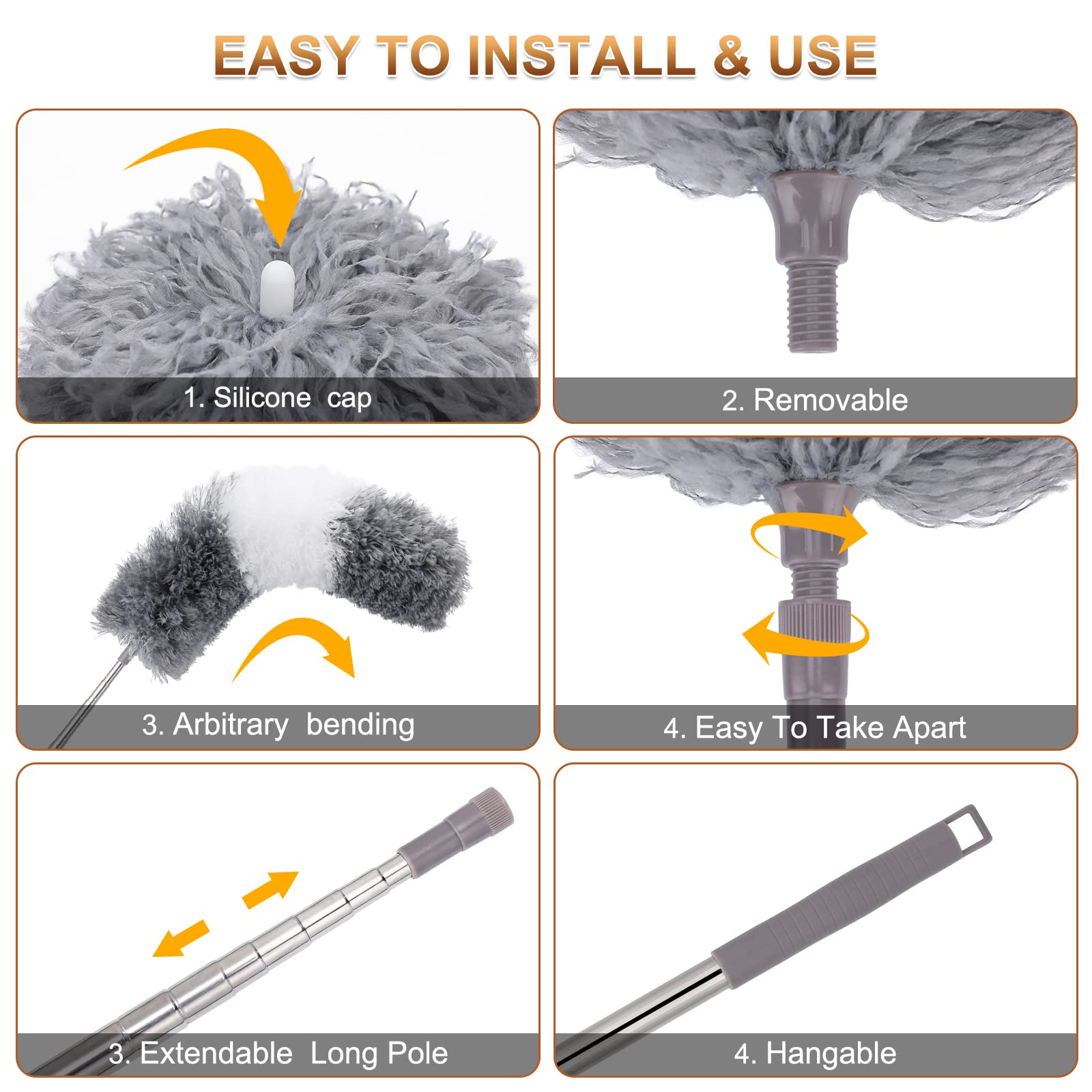 Microfiber Duster for Cleaning Fan (9 Count)