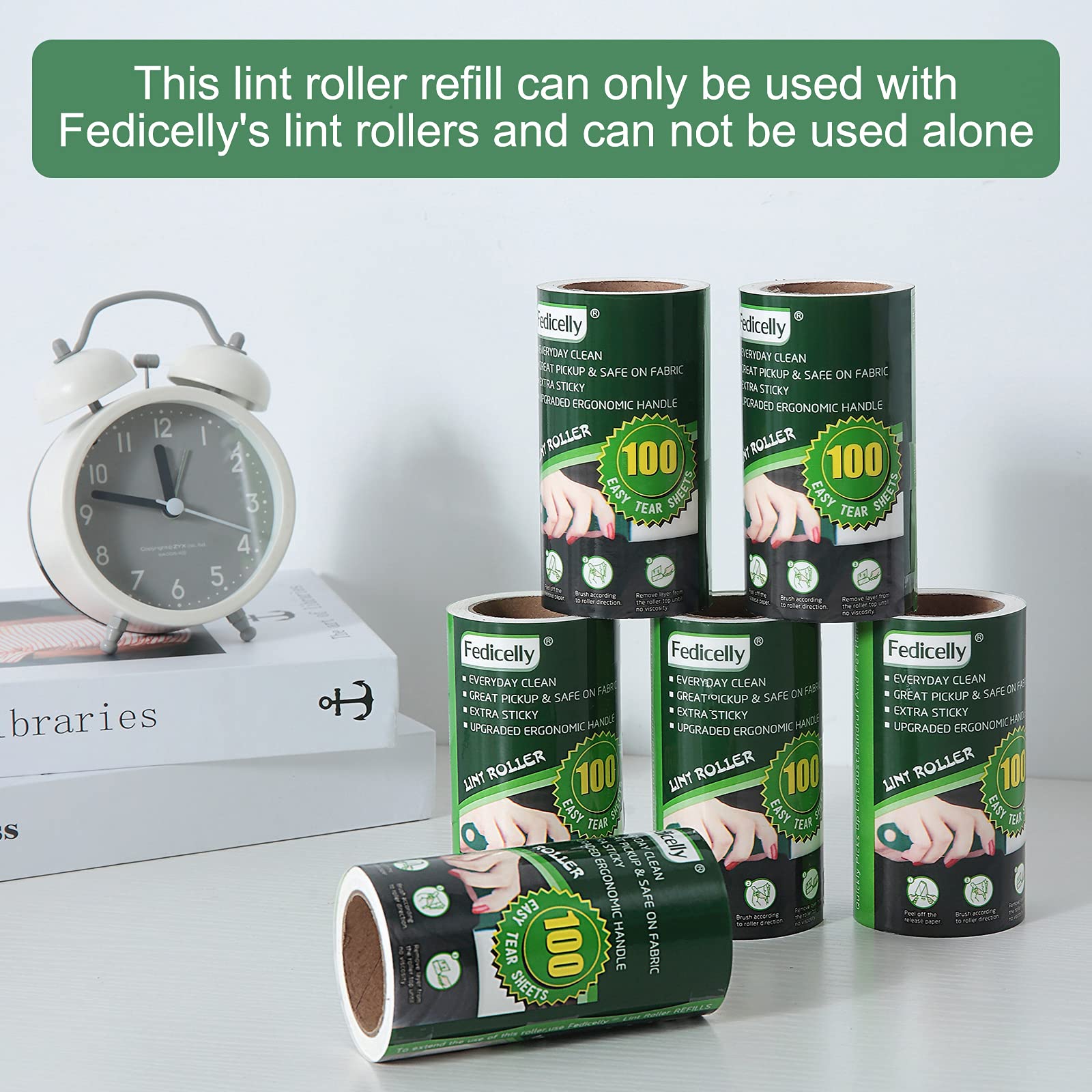 Lint Rollers Pet Hair Extra Sticky Refills (6 Count)