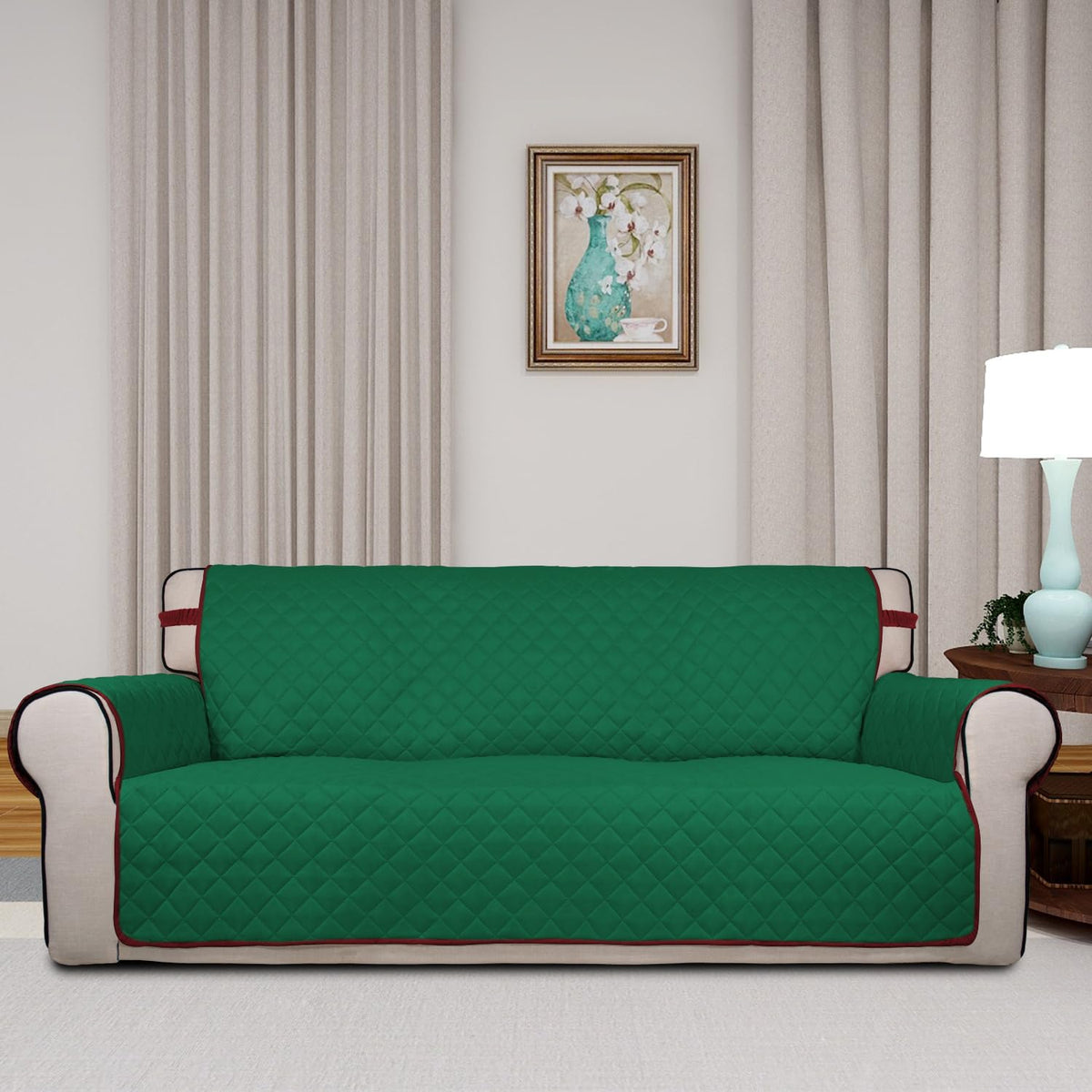 Reversible Quilted Couch Covers for Dogs Oversized Sofa Cover 78”
