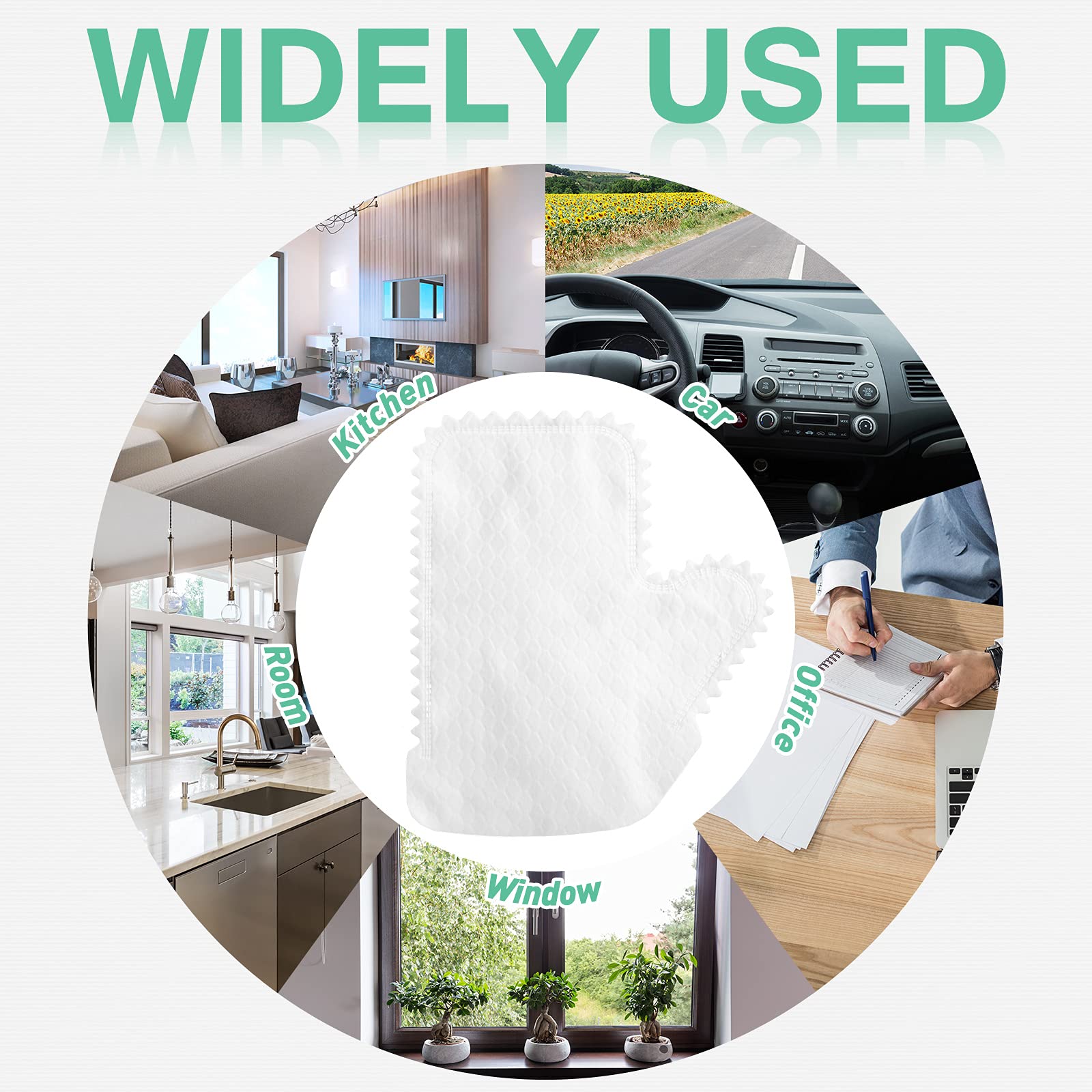 60 Pieces White Microfiber Dusting Gloves Artisan Dusting Mitt Microfiber Cloth Replaces Dust Wipes Feather Dusters for Locks in Dust Pet Hair Sensitive Cleaning Possible Dual (60 Count)