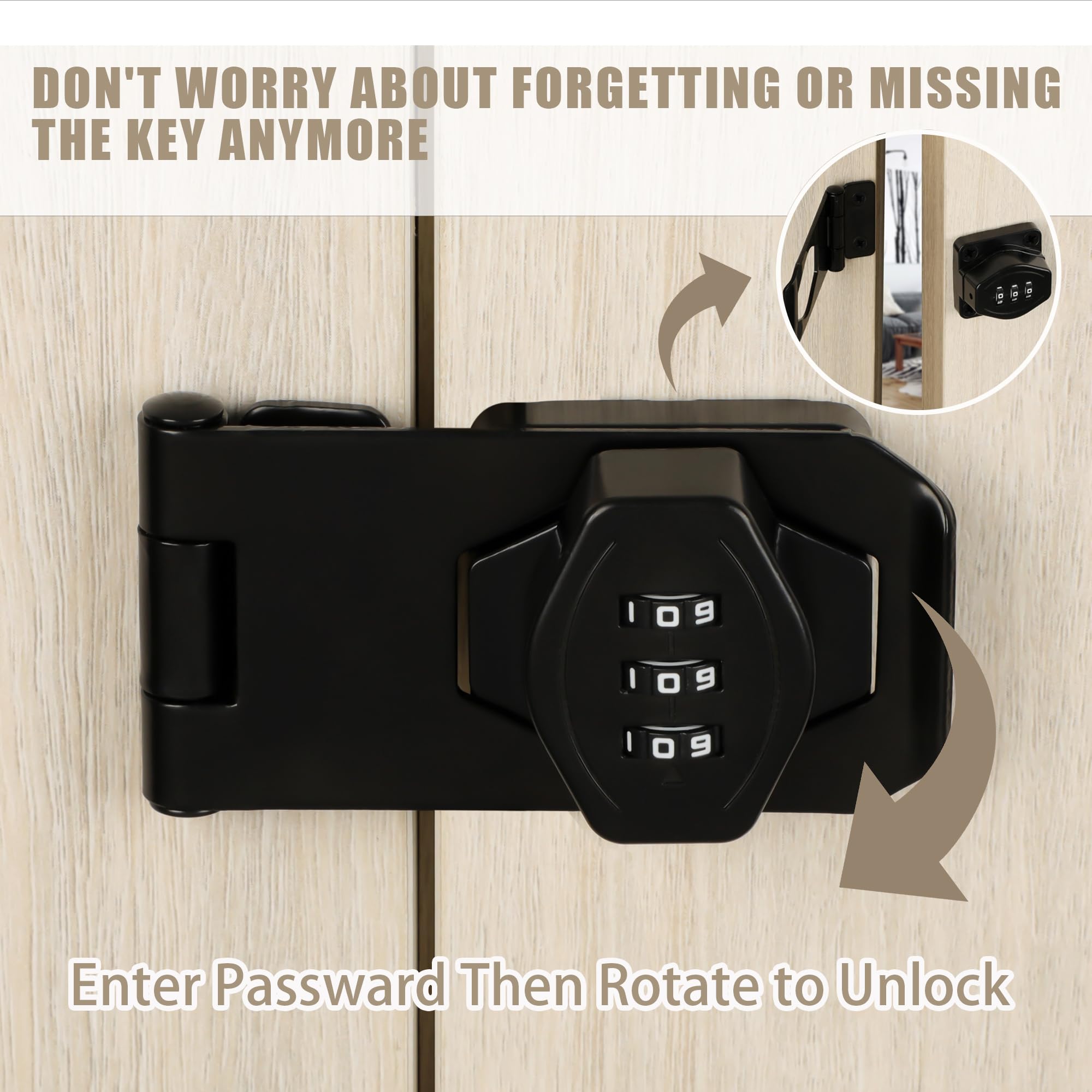 Password Rotary Hasp Locks