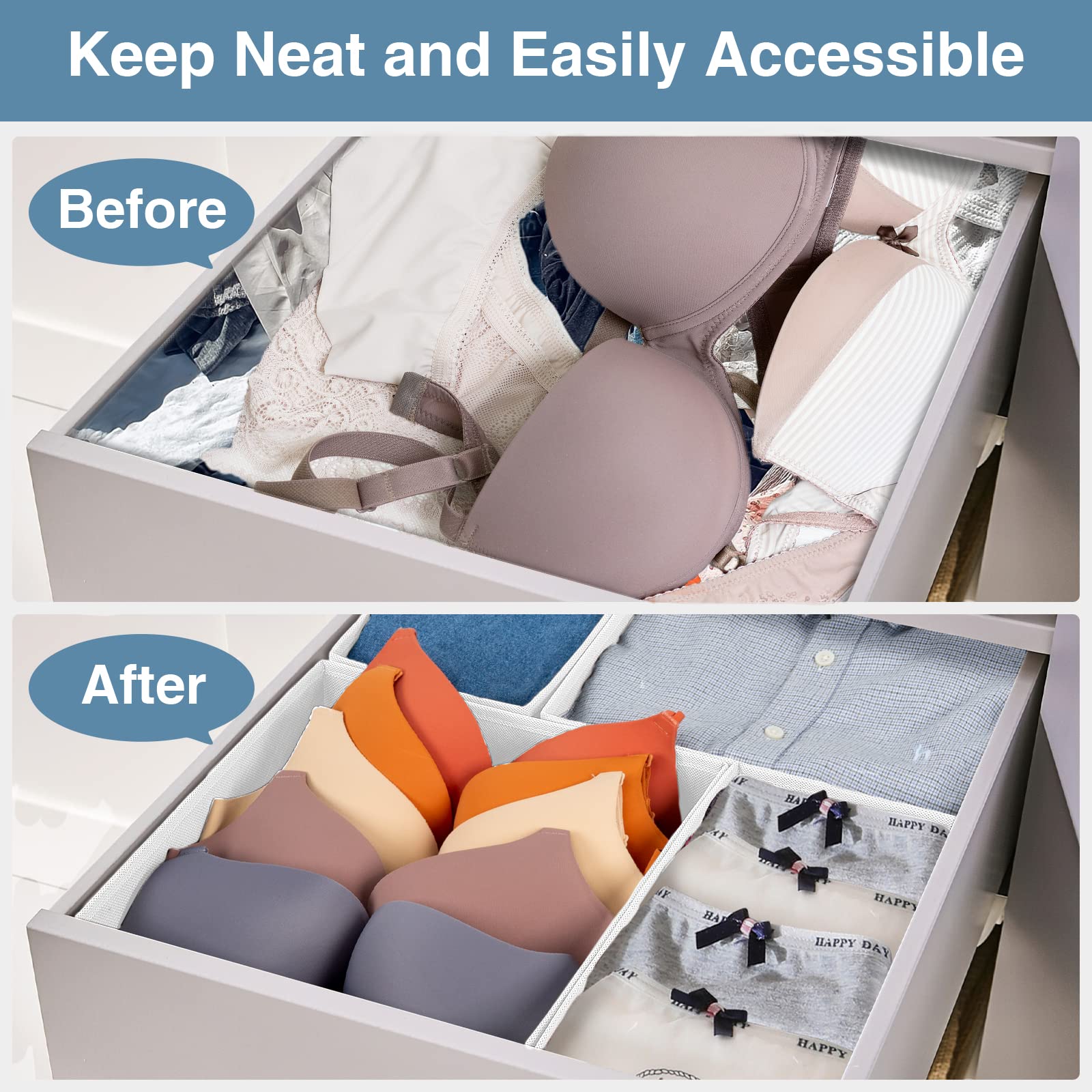 Drawer Organizer Clothes (8 Count)