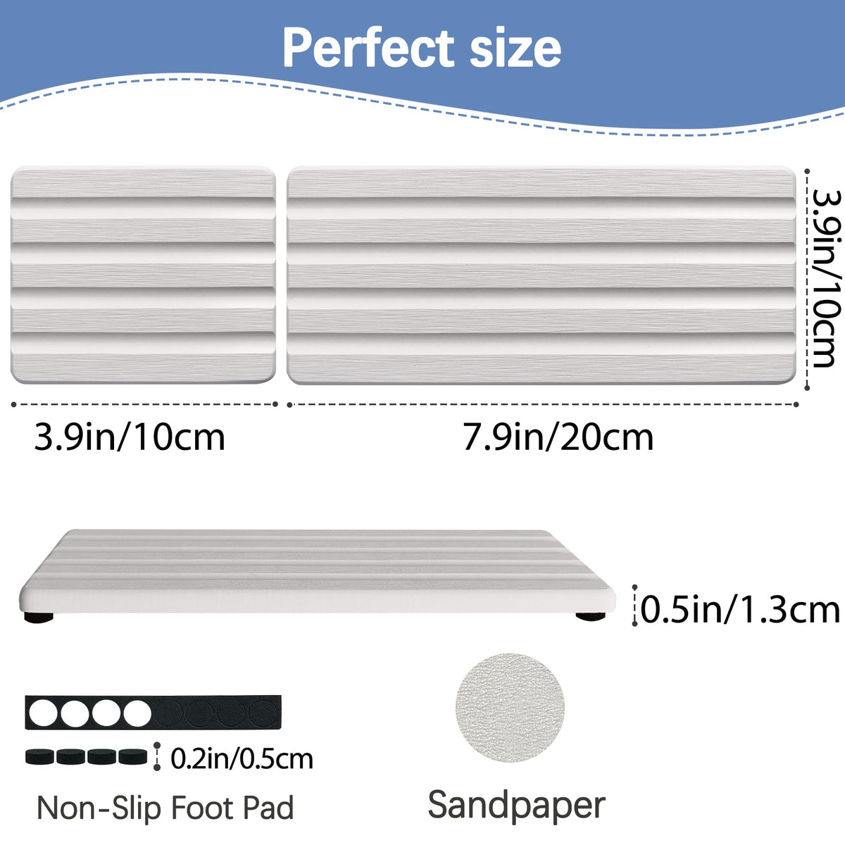 Set of 3 Water Absorbing Stone Tray Diatomite Hand Soap Holder for Bathroom