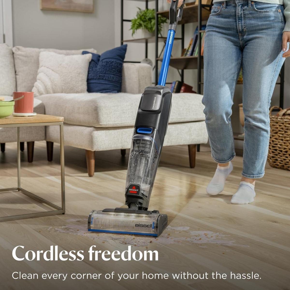BISSELL Crosswave Cordless Plus, Wet Dy Vacuum w/FurFinder Headlights + Super Concentrate Multi Surface Formula for Sealed Hard Surfaces and Area Rugs - ModHome Supplies