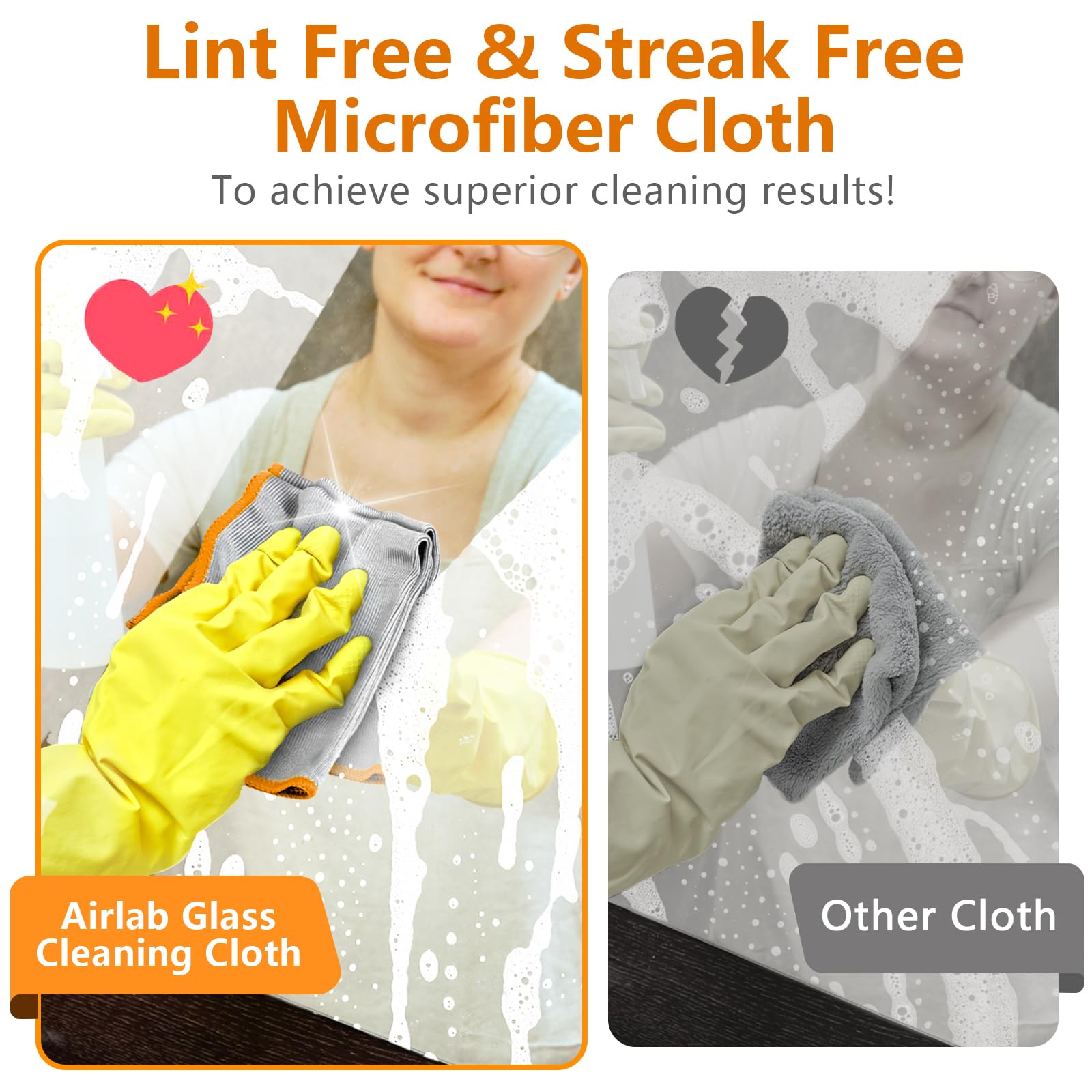 Glass Polishing Streak Free Miracle Cleaning Cloth (6 Count)
