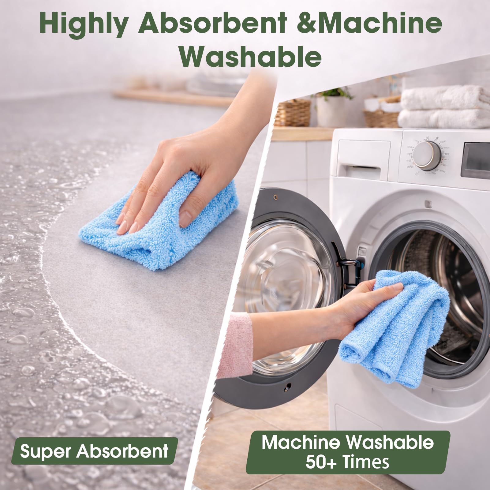 Microfiber Cleaning Cloth Roll (100 Count)