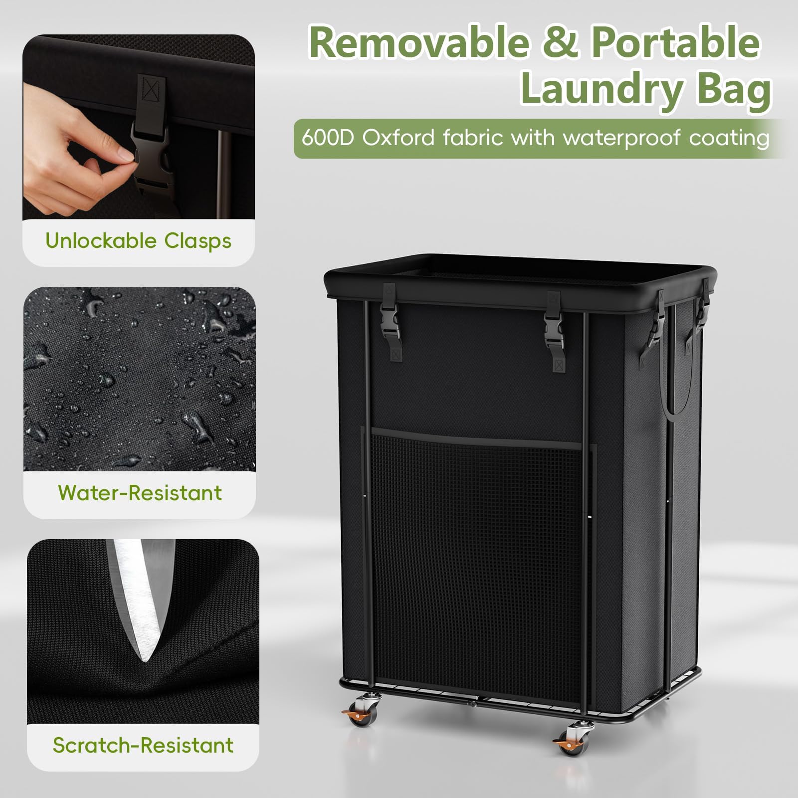 Laundry Hamper with Wheels
