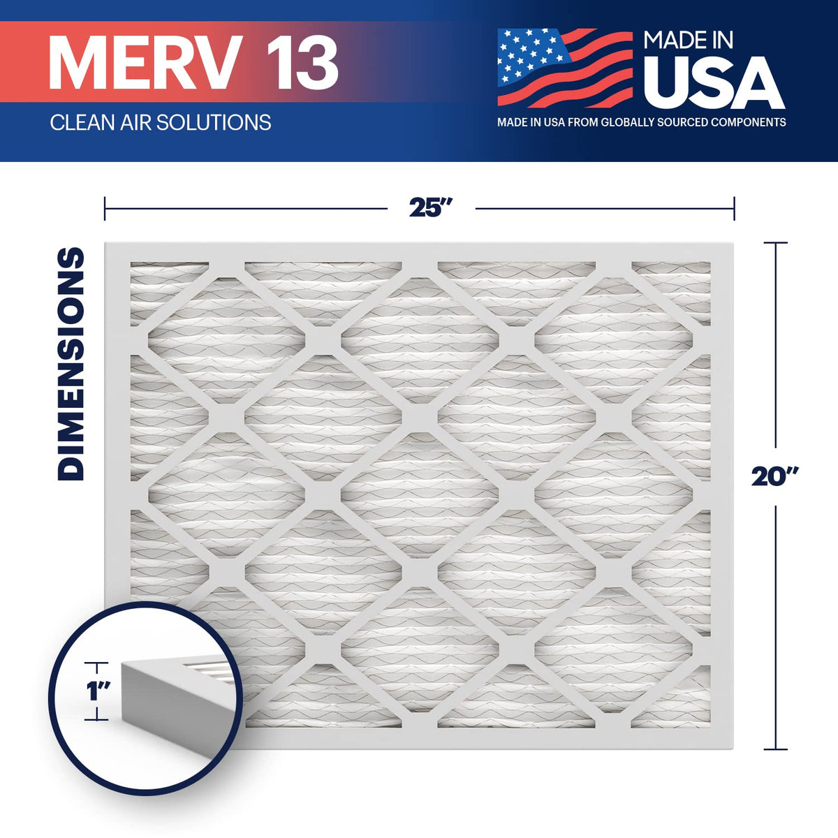 TruFilter 20x25x1 MERV 13 (2 Count)