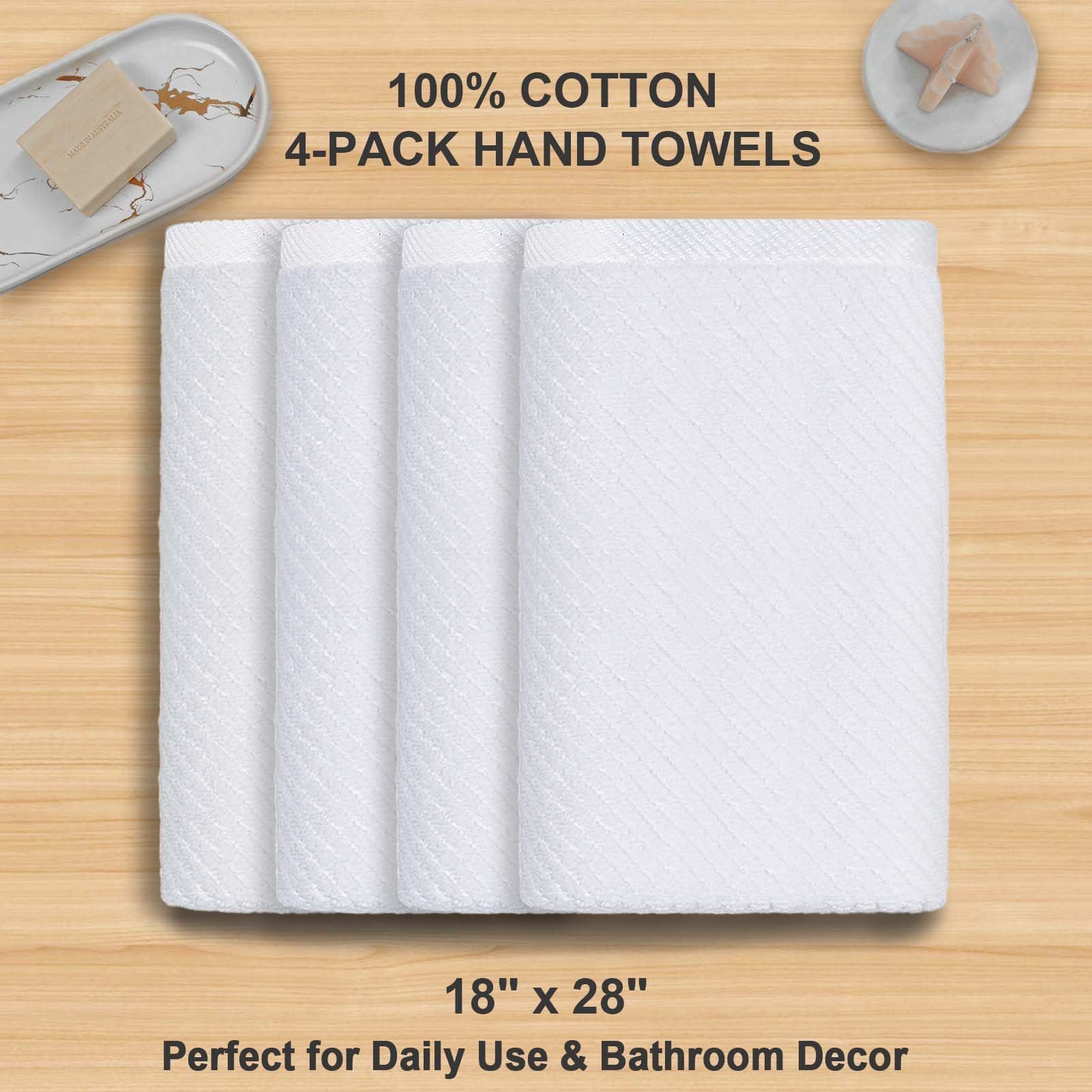 White Hand Towels 4PC (4 Count)
