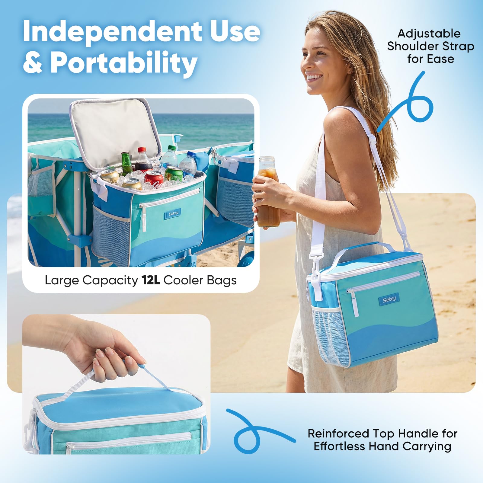Heavy Duty Beach Wagon with 9" Big Sand