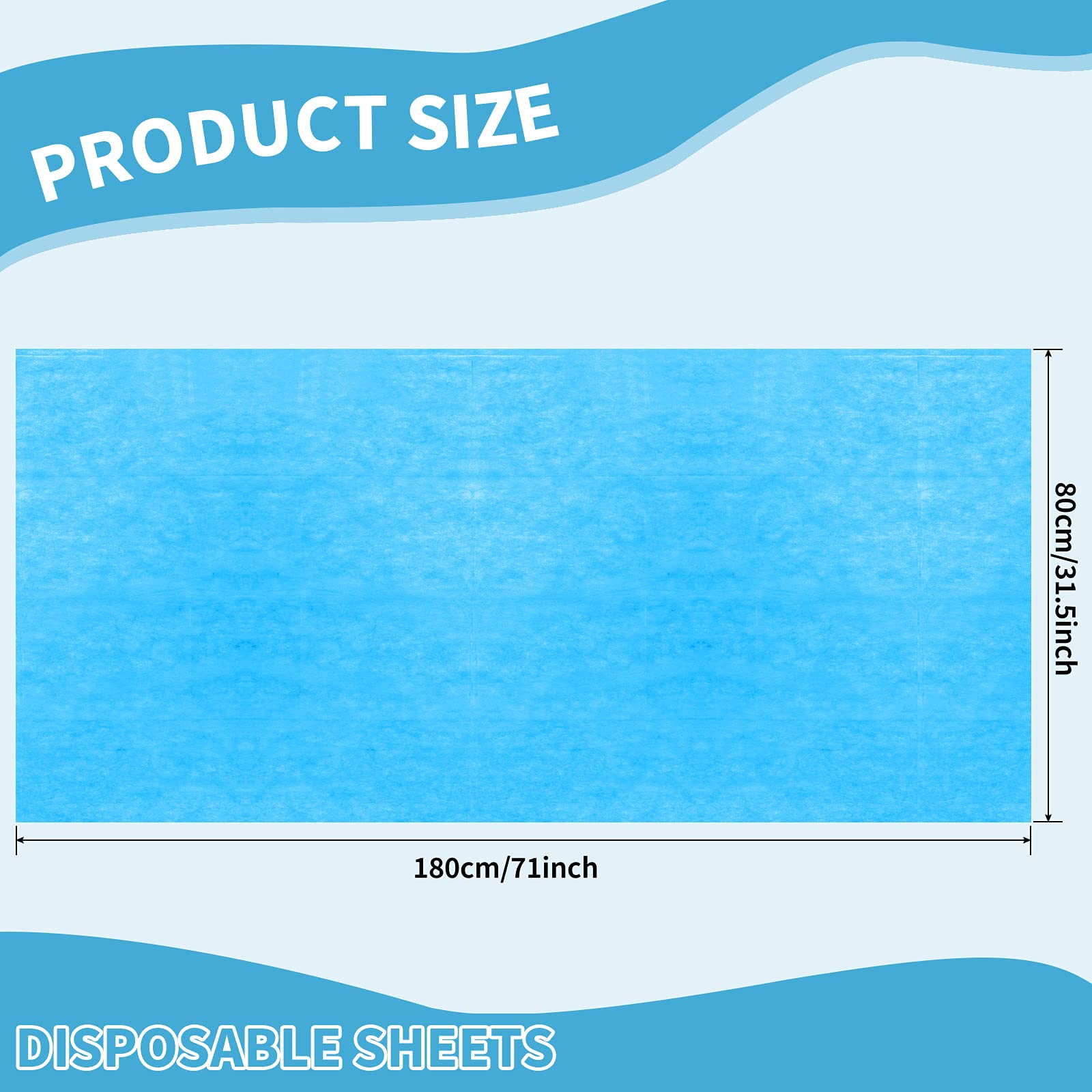 100 Pcs 31.5 x 71 Inch Disposable Bed Sheets Oil