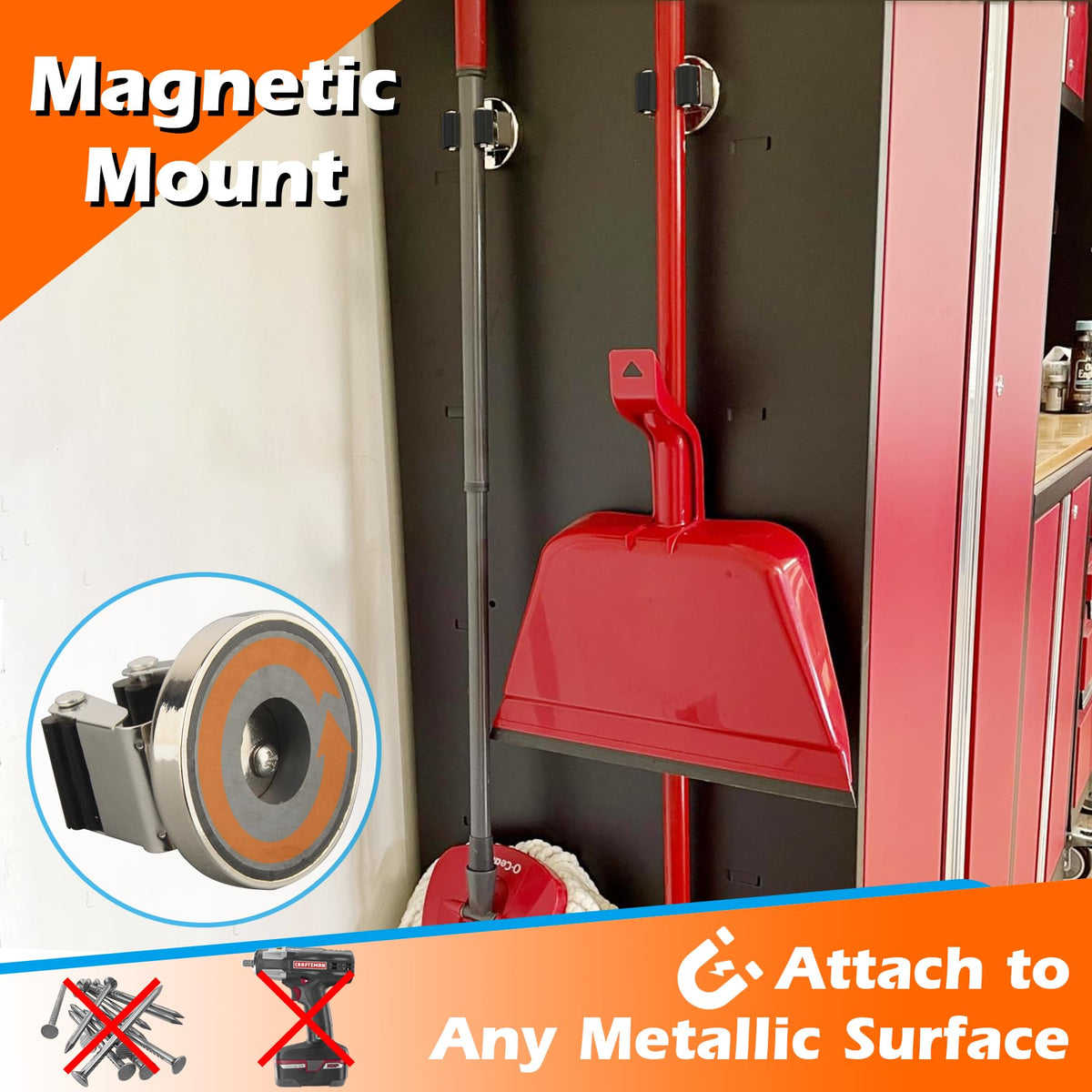 Magnetic Broom Holder (2 Count)