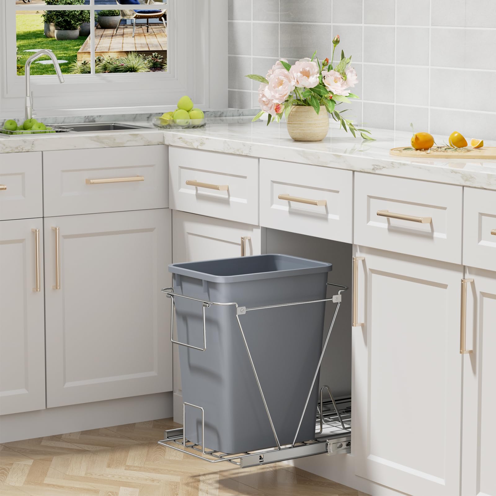 Lightweight and Durable Slim Trash Can