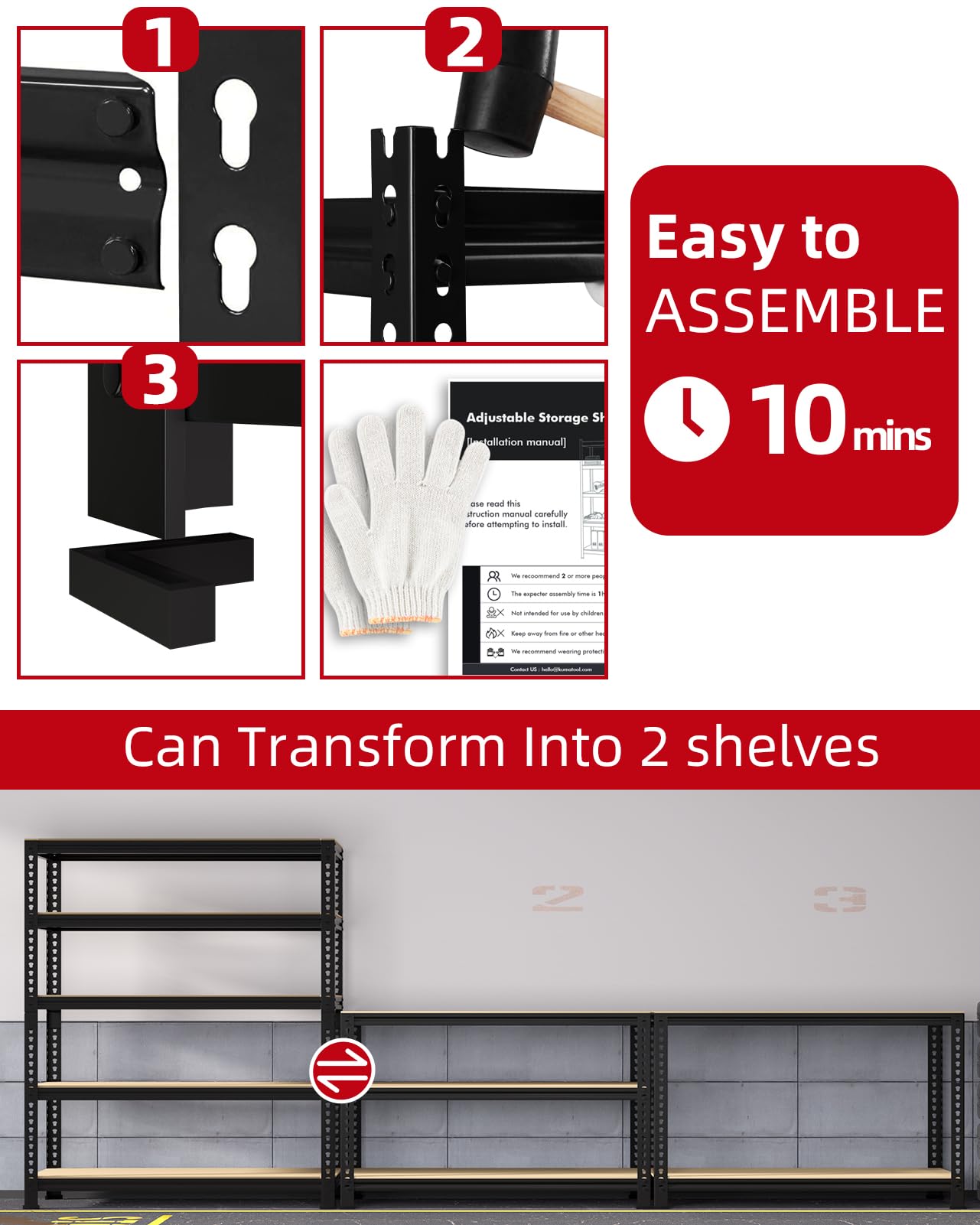 5 Tier Garage Storage Shelves