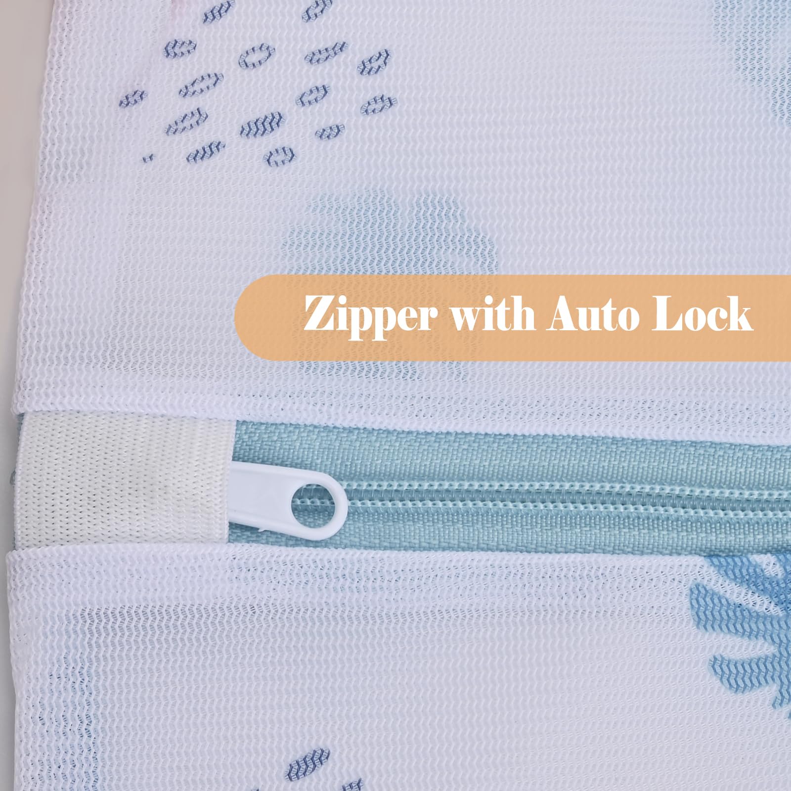 Durable Mesh Zipper Laundry Bags Machine Wash (5 Count)