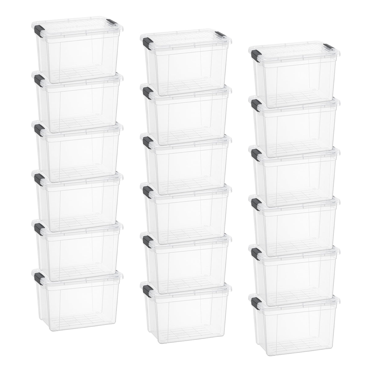 Clear Storage Box with Lid (18 Count)