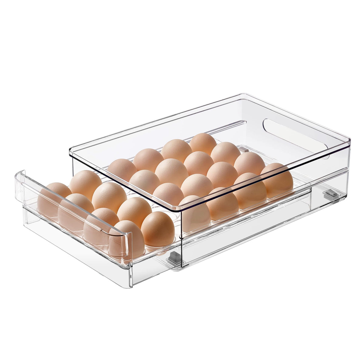 24 Capacity Egg Holder for Refrigerator Organizer Bins