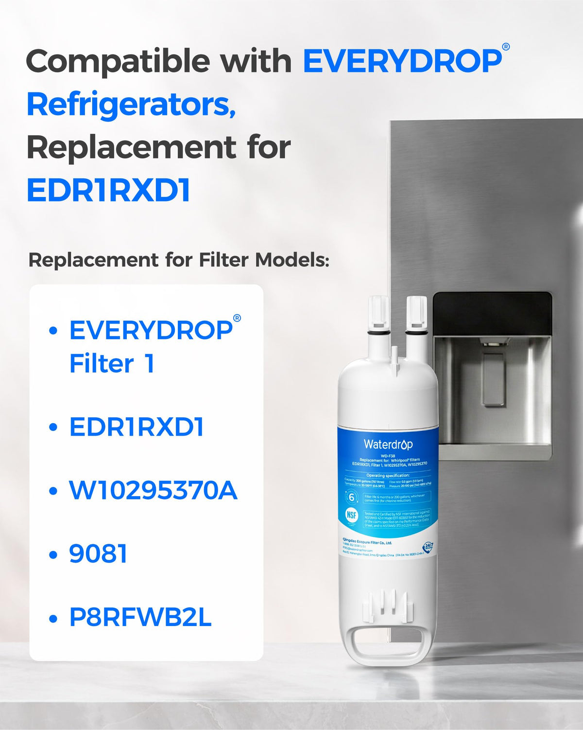EDR1RXD1 Refrigerator Water Filter (4 Count)