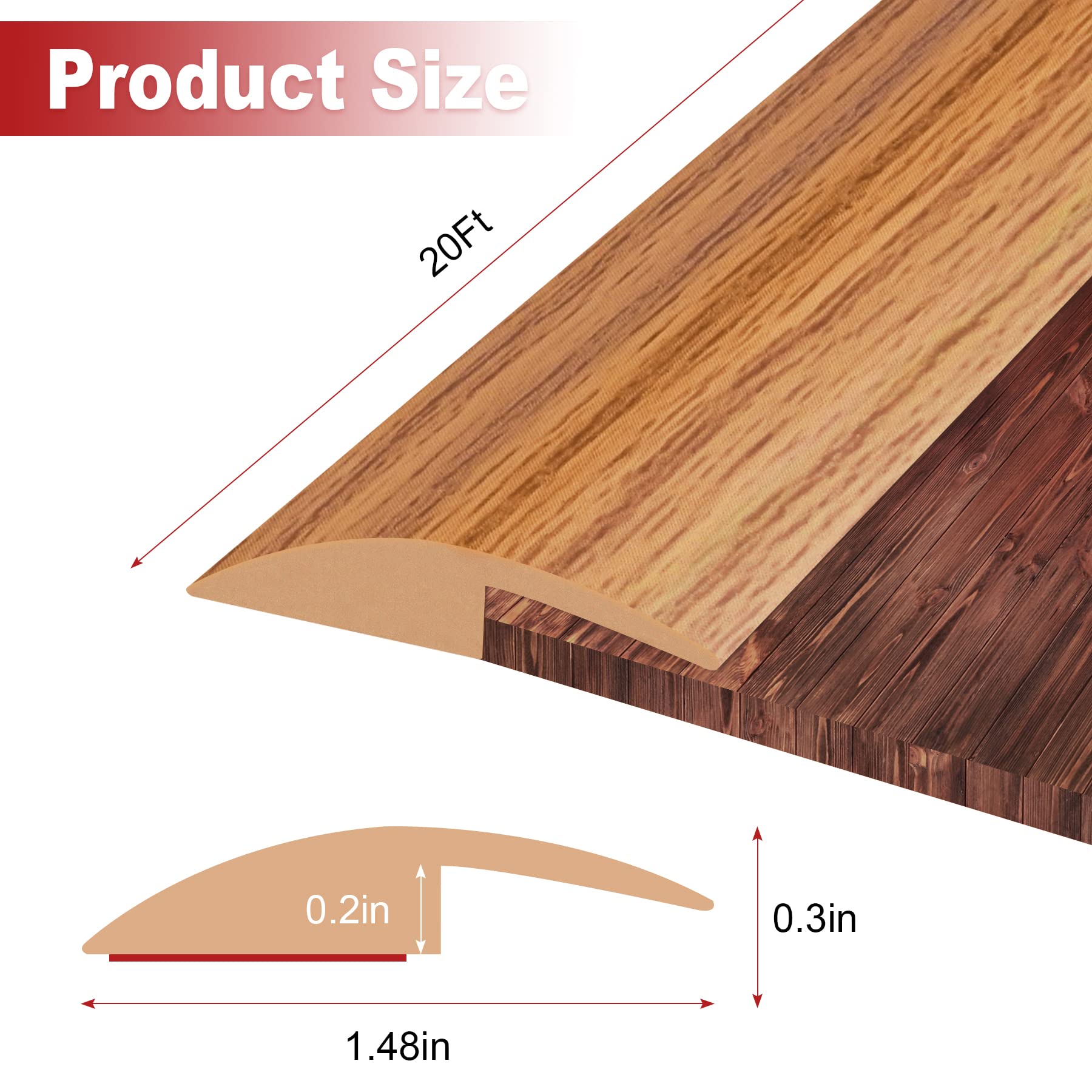 20Ft Carpet Floor Transition Strip