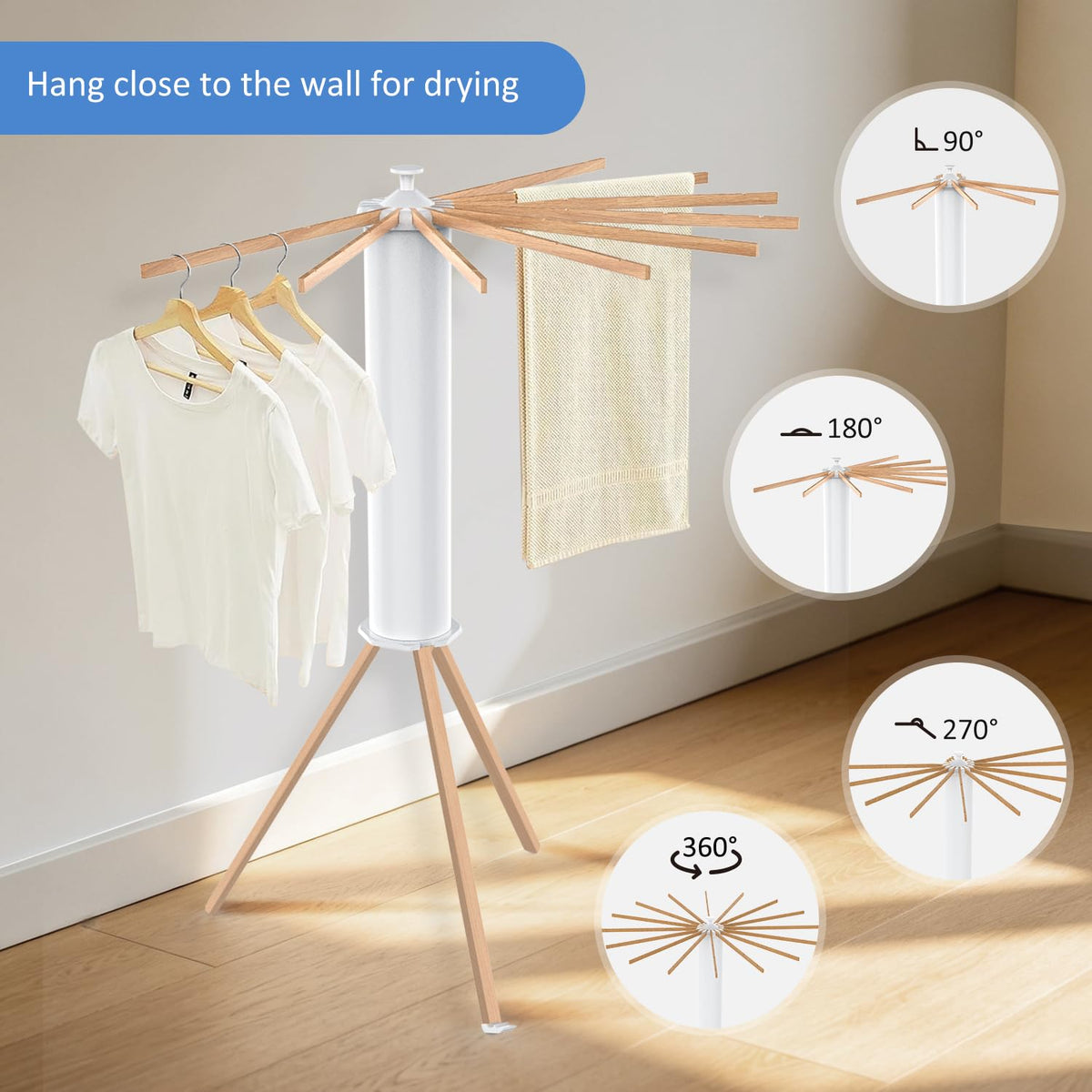 Tripod Foldable Clothes Rack