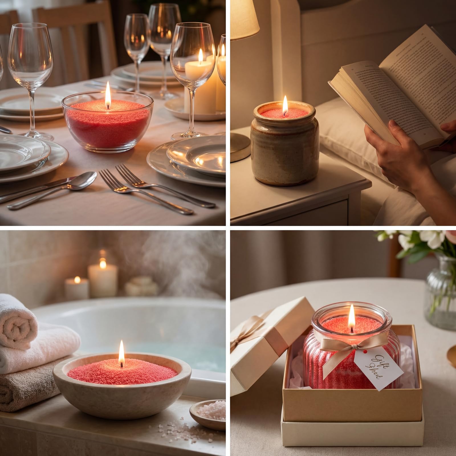 Candle Sand 3.3 lb DIY Pearled Candle Making Kit Included 20 Pcs Wicks and Refillable Beaded Wax Sand Beaded Wax Gift with Wicks Self Extinguish for Home Wedding Party Women