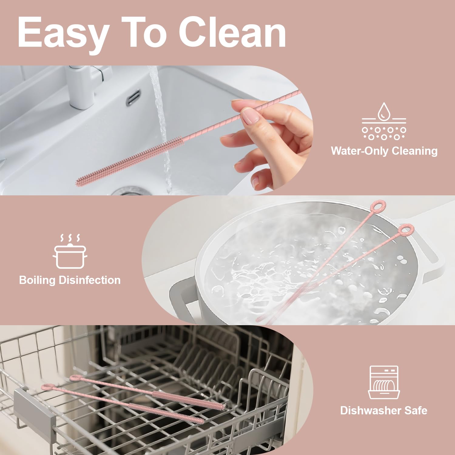 Silicone Straw Cleaner Brush