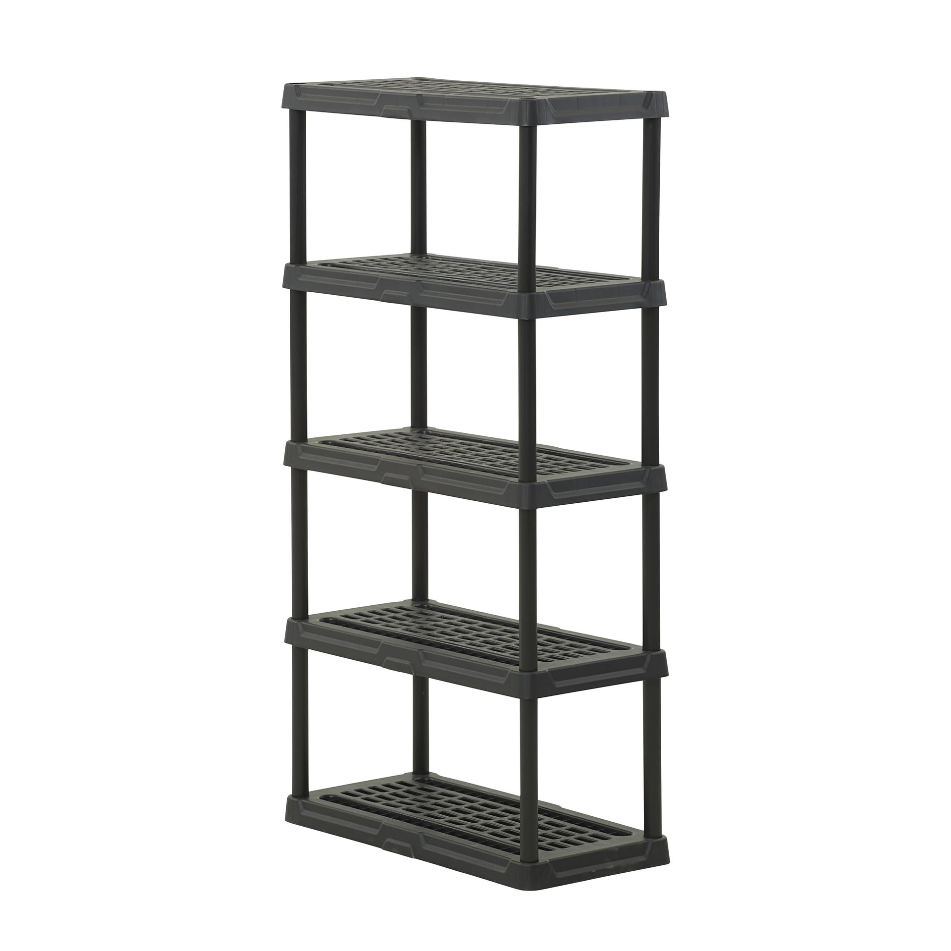 5 Tier Heavy Duty Plastic Storage Shelves for Garage