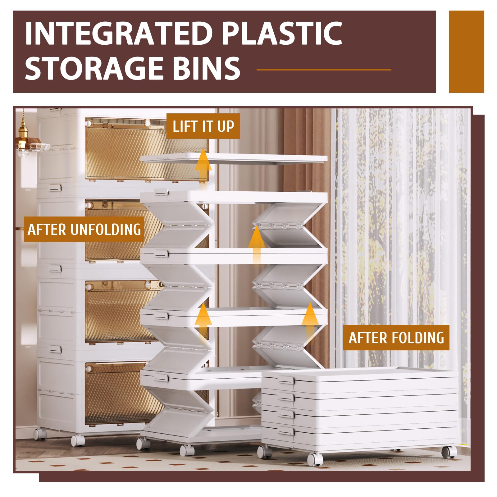4 Tier Stackable Plastic Storage Bins
