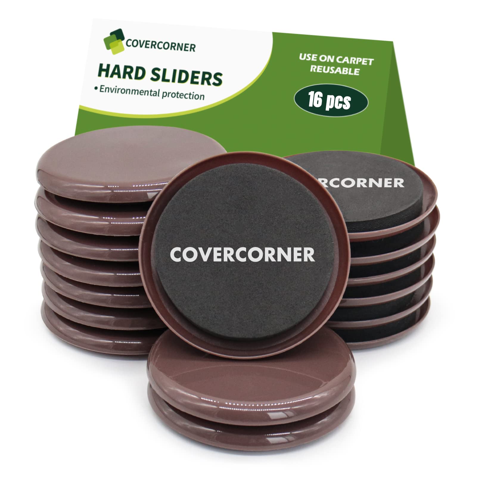 Furniture Sliders for Carpet 16 PCS (16 Count)