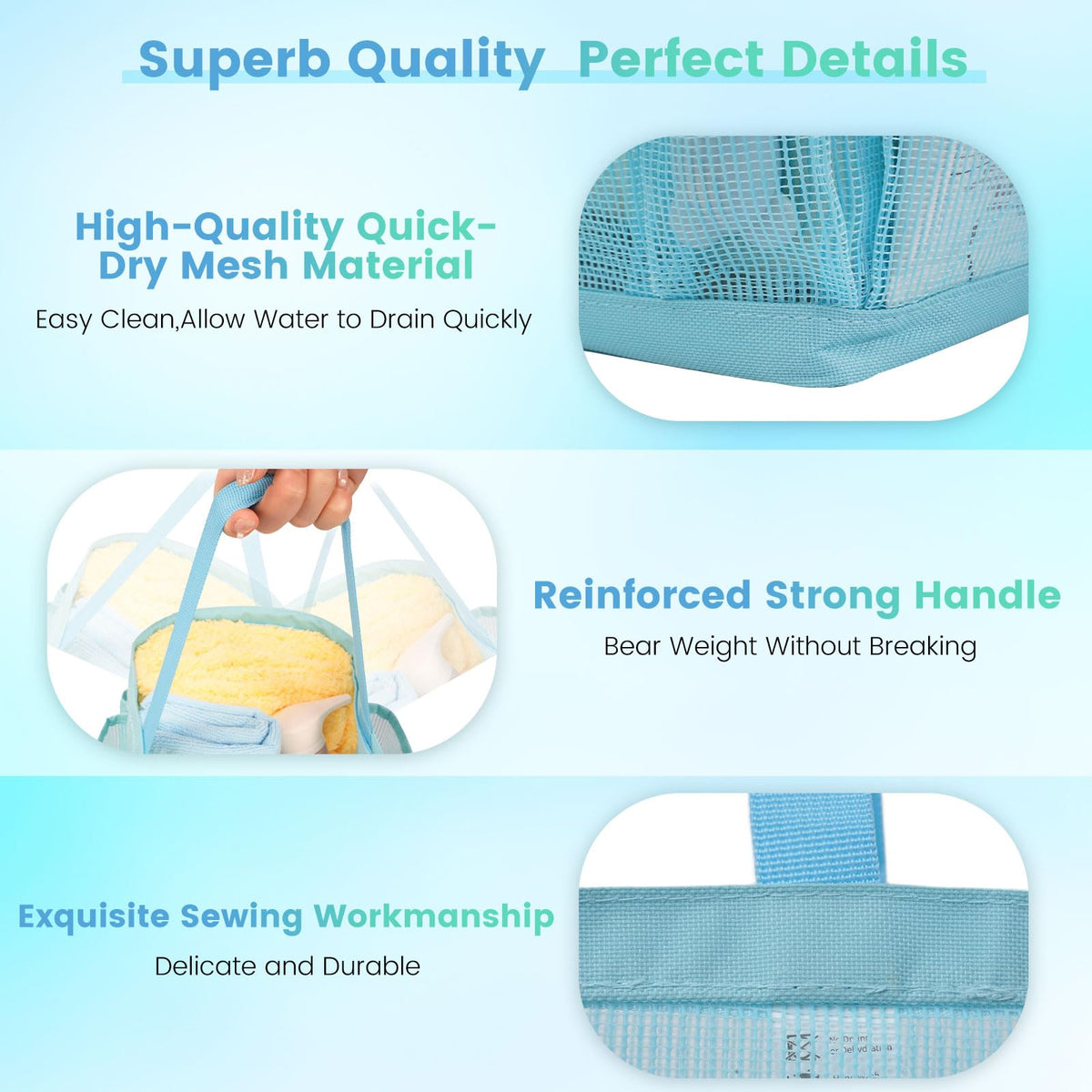 Shower Caddy Portable for College Dorm Room Essentials for Girls with 9 Pockets