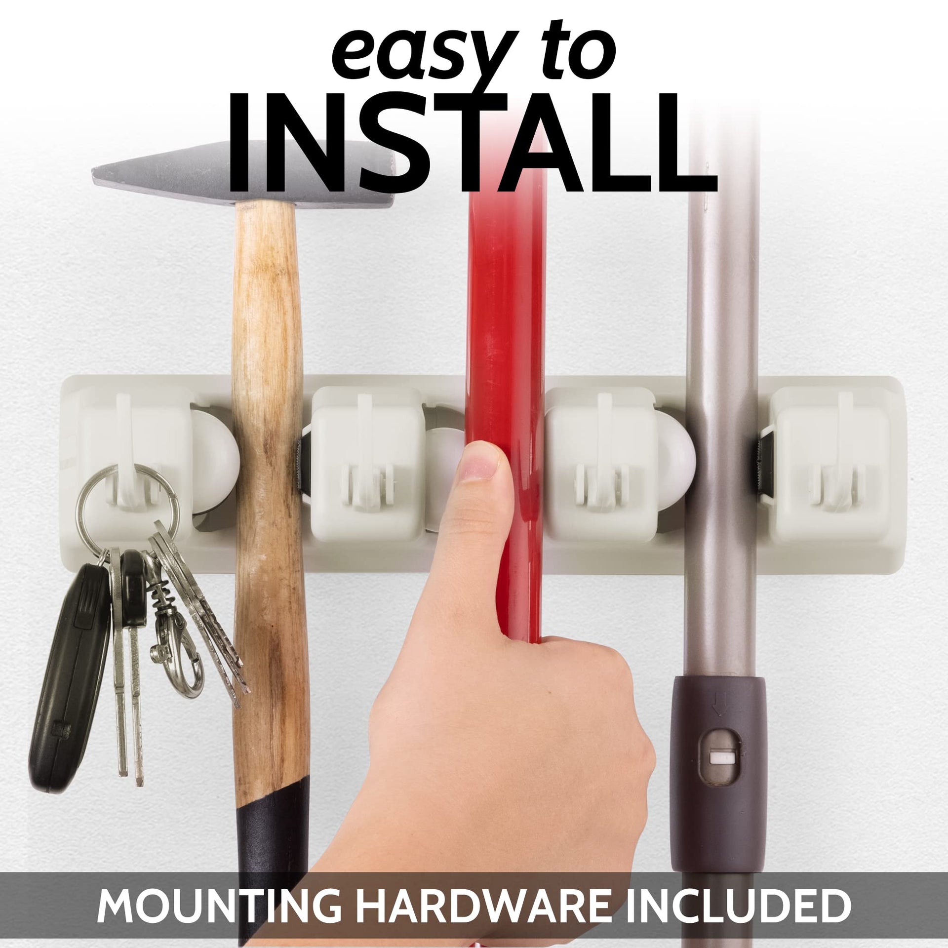 Mop and Broom Organizer Wall Mount
