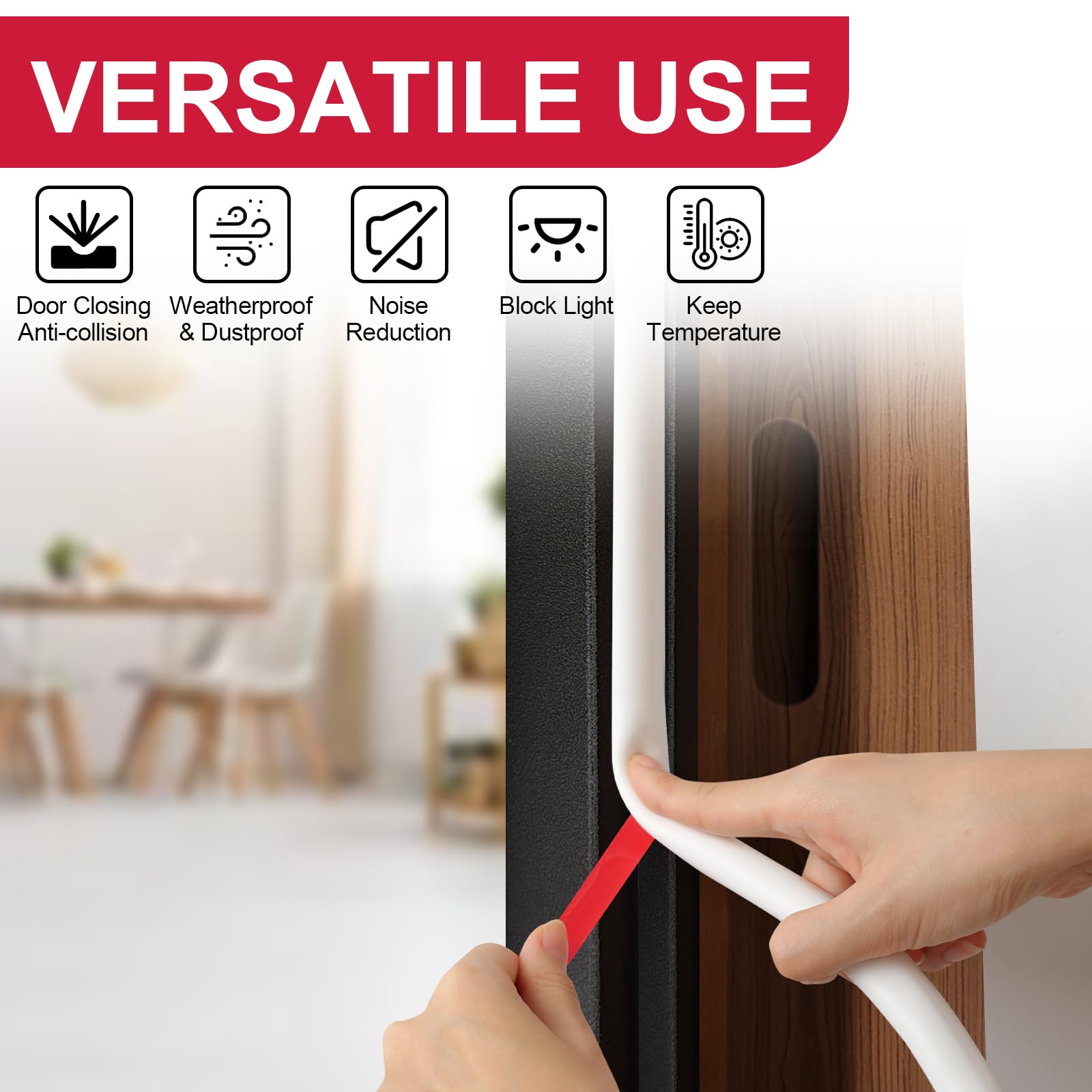 Silicone Weather Stripping Door Seal (19.7 Foot)