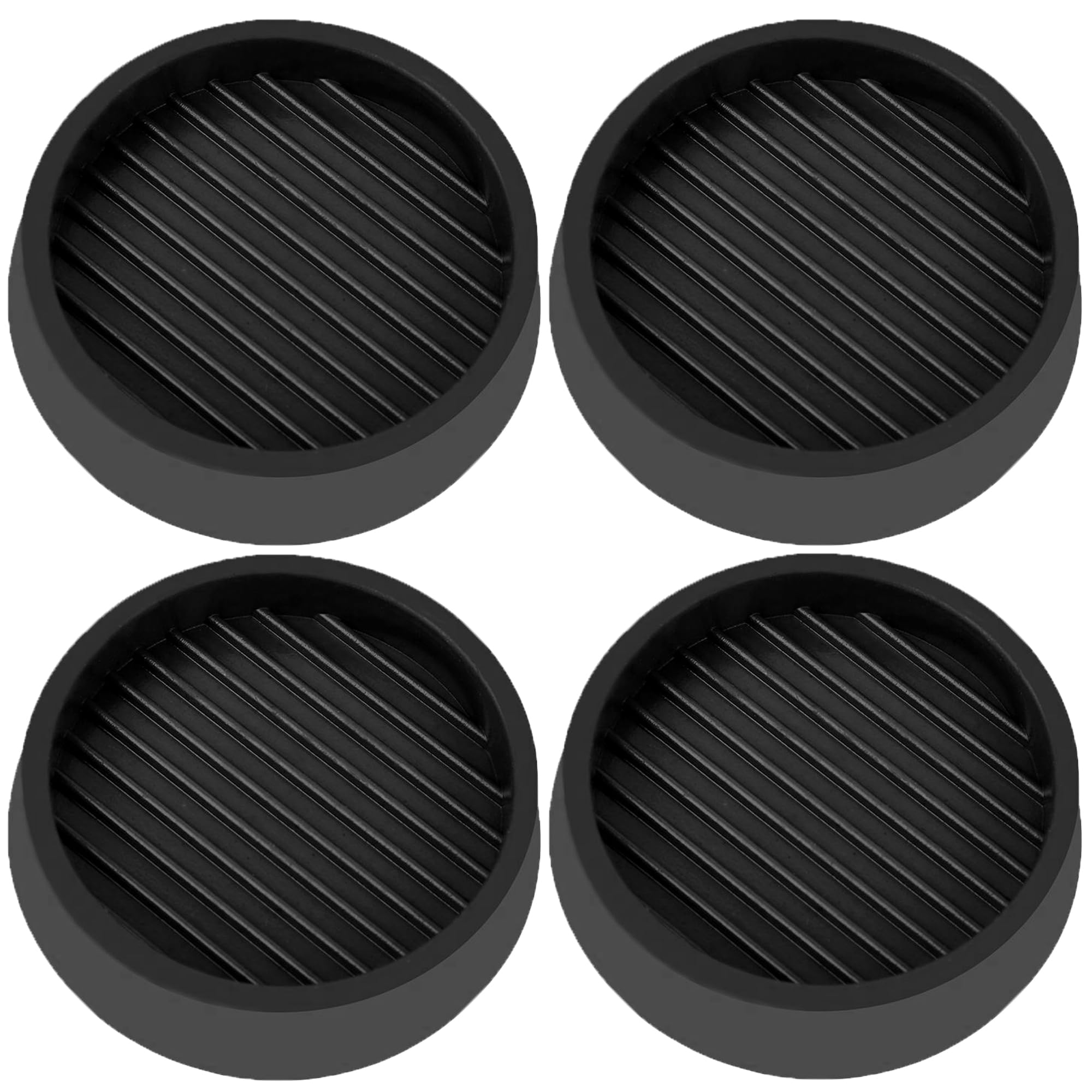 4X4 Round Rubber Caster Cups (16 Count)