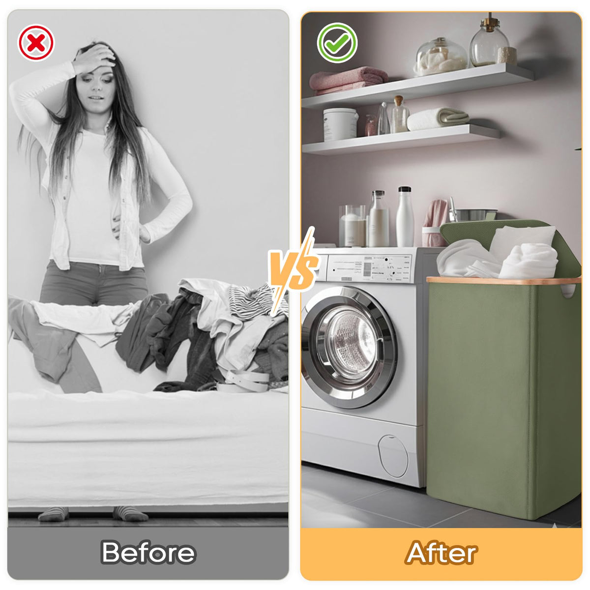 Laundry Hamper with Lid