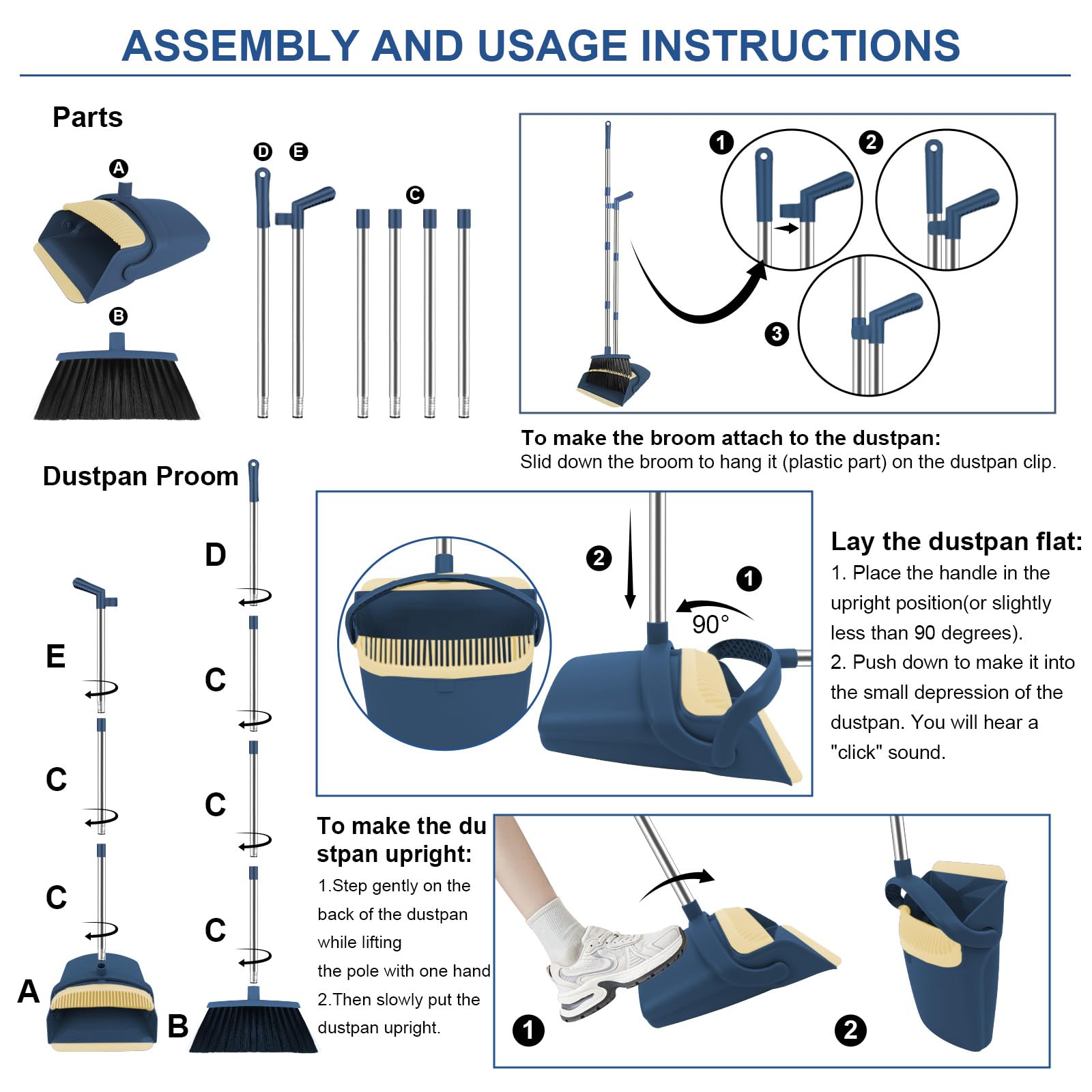Broom and Dustpan Set