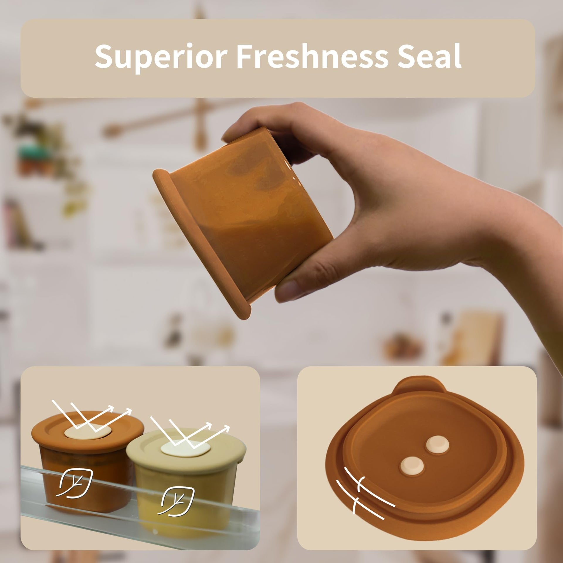 Silicone Baby Food Containers (4 Fl Oz)