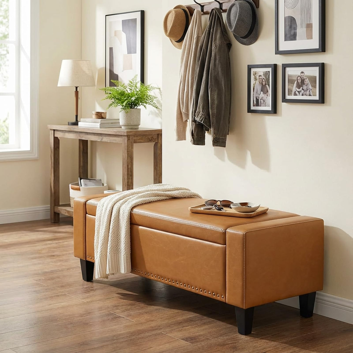 49''W Storage Ottoman Bench