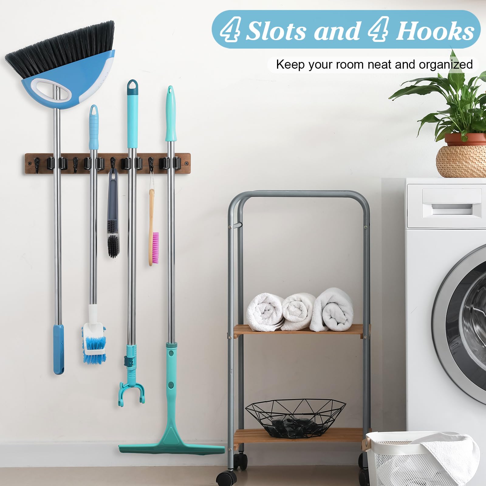 Broom Holder Wall Mount