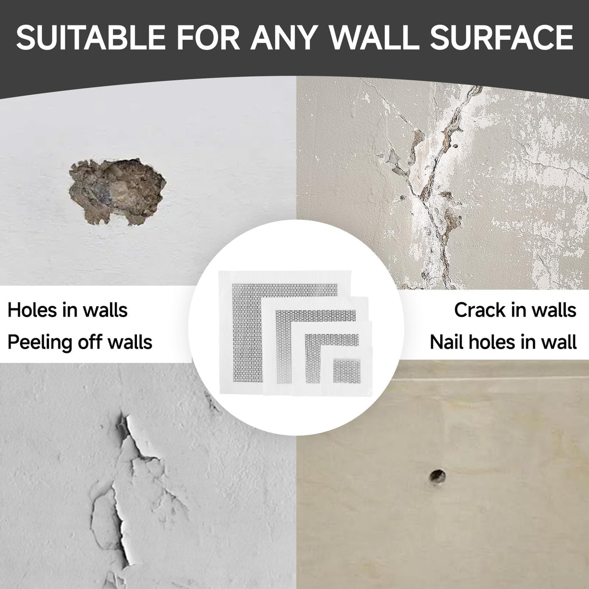 19 PCS Wall Repair Patch Kit