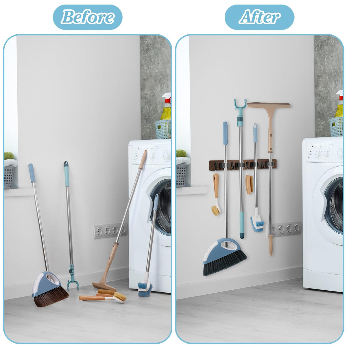 Broom Holder Wall Mount